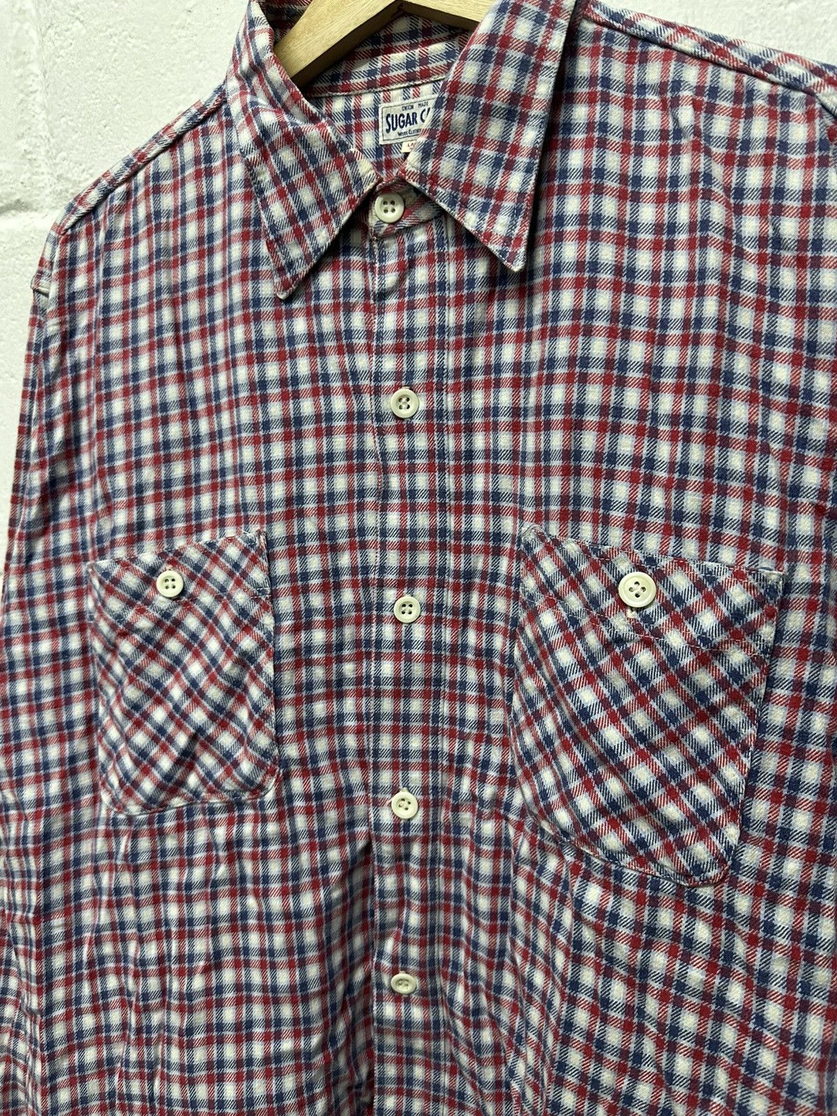 Sugar Cane × Toyo Enterprises Vintage Sugar Cane Flannel Checkered Double Pocket Button Up Size US L / EU 52-54 / 3 - 5 Thumbnail