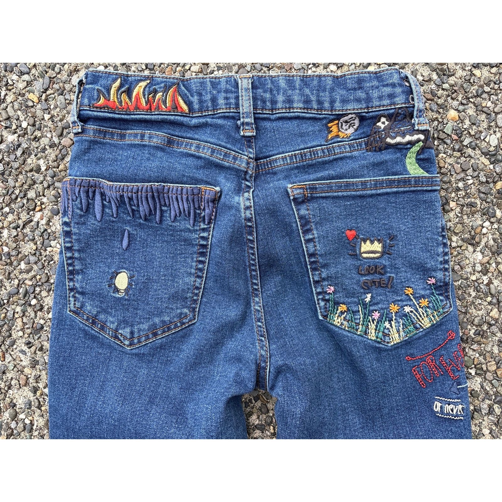 Topshop Topshop Moto Jamie Scribble Skinny Jeans 28" W Grafitti Size 28" / US 6 / IT 42 - 5 Thumbnail