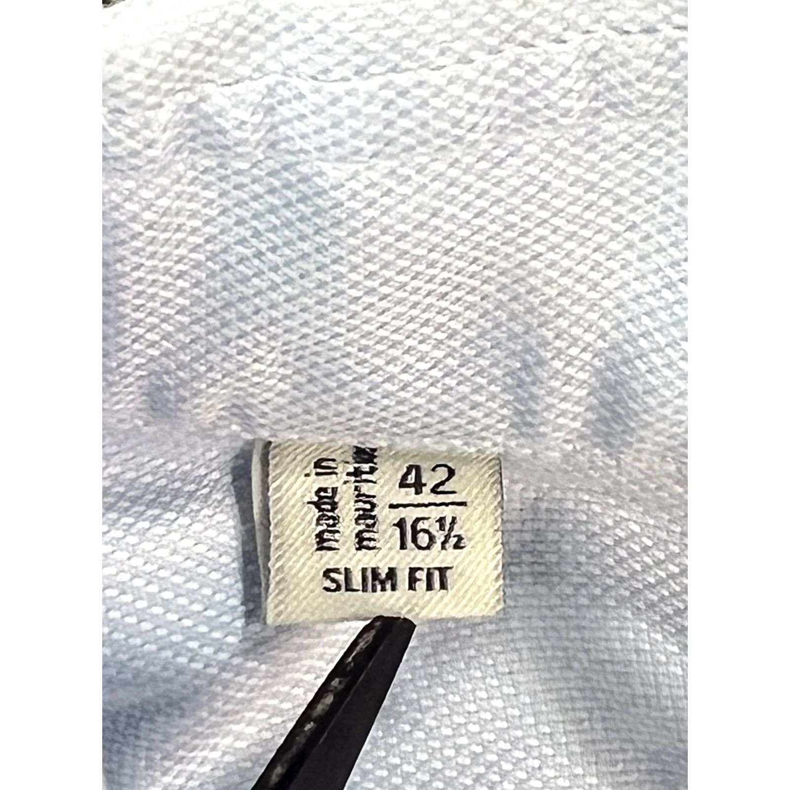 Suitsupply Suitsupply Traveller Dress Shirt Mens 16.5 42 Slim Fit Blue Long Sleeve Shirt Men Regular Collar button Size 46R - 5 Thumbnail