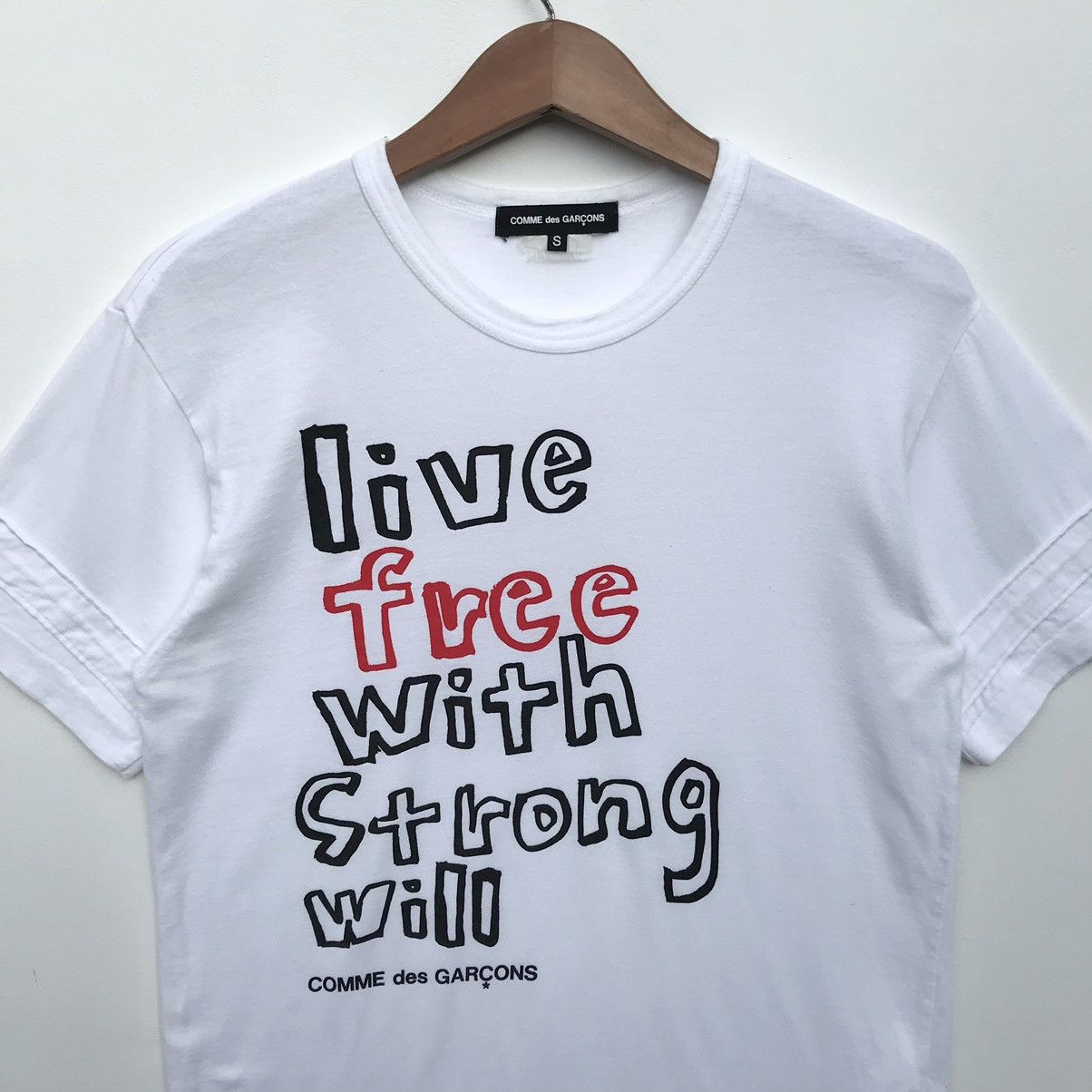 Comme des Garcons Comme Des Garcons Live Free With Strong Will Shirt CDG Japan Size US S / EU 44-46 / 1 - 6 Thumbnail