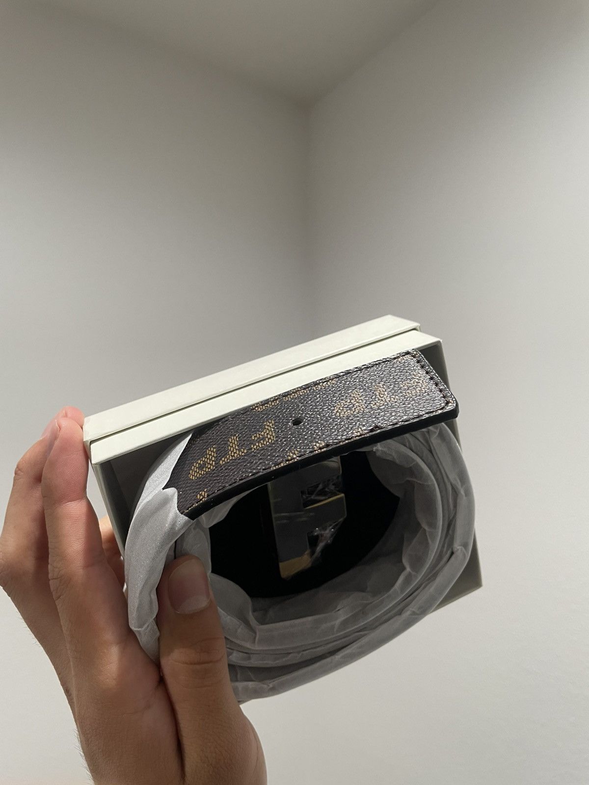 Fuck The Population FTP Logo Repete Belt (Brown) Size 40 - 3 Thumbnail