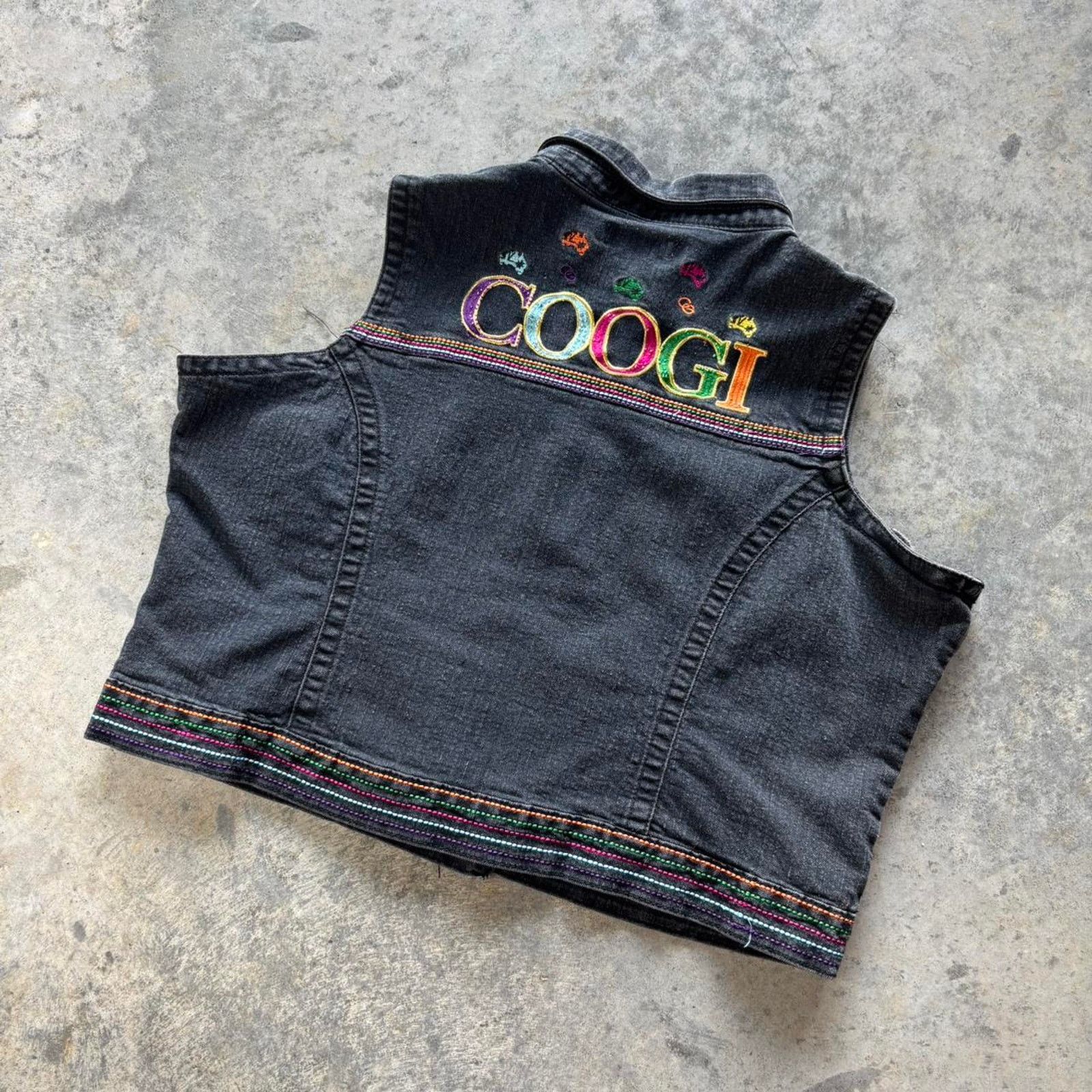 Coogi × Juicy Couture × Vintage Y2K Coogi Embroidered Denim Cropped Vest Size S / US 4 / IT 40 - 3 Thumbnail