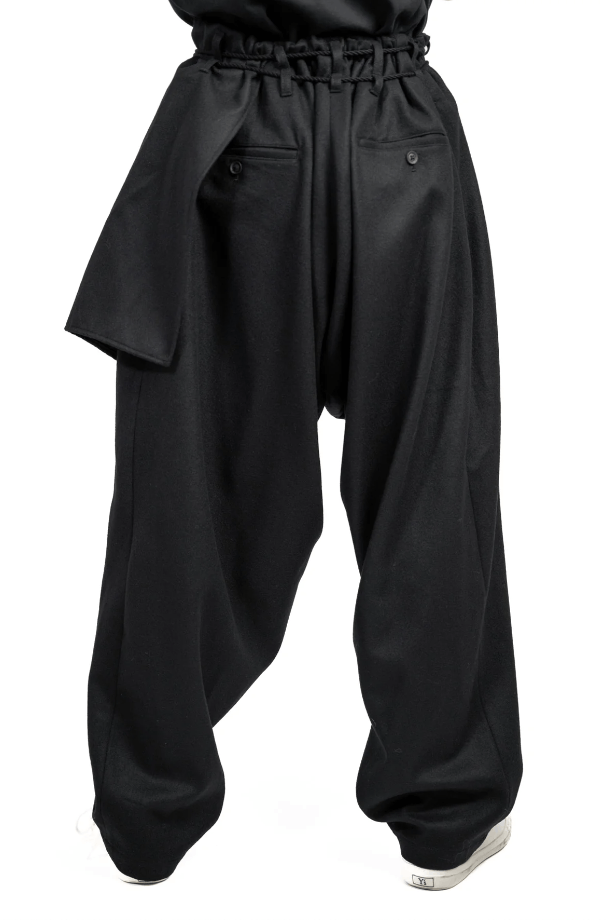 Yohji Yamamoto Pour Homme - LAYERED DRAPED PANTS