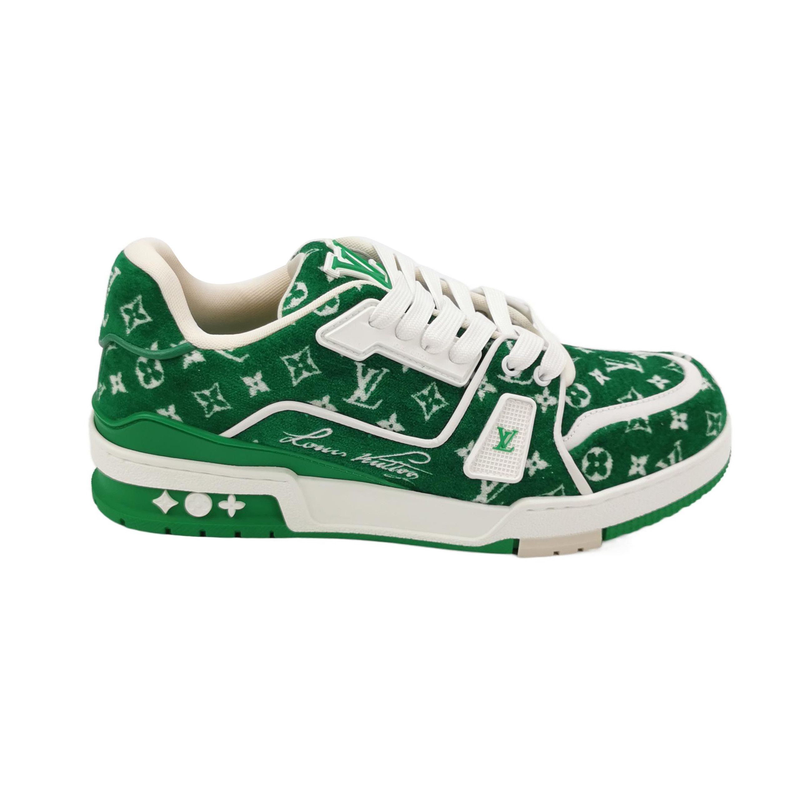 Louis Vuitton Louis Vuitton Monogram Green LV Trainer Sneakers 41 Size US 8 / EU 41 - 1 Thumbnail