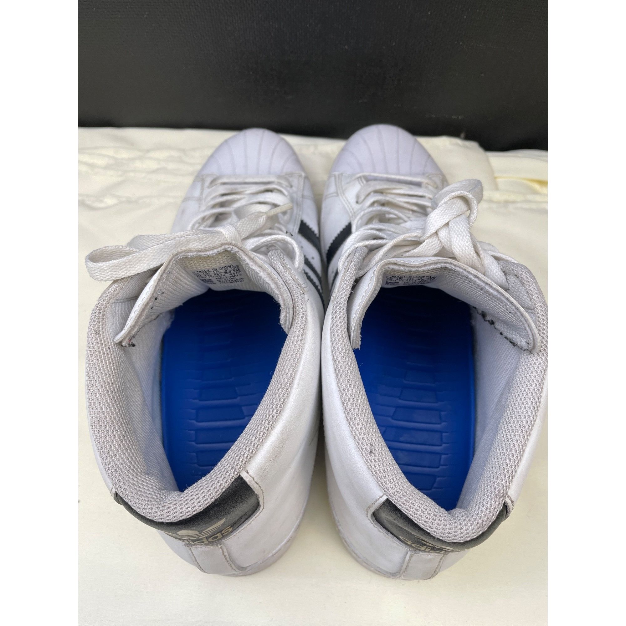 Adidas Adidas Mens White Black Pro High Top Sneakers Shoes Size 12 Size US 12 / EU 45 - 5 Thumbnail