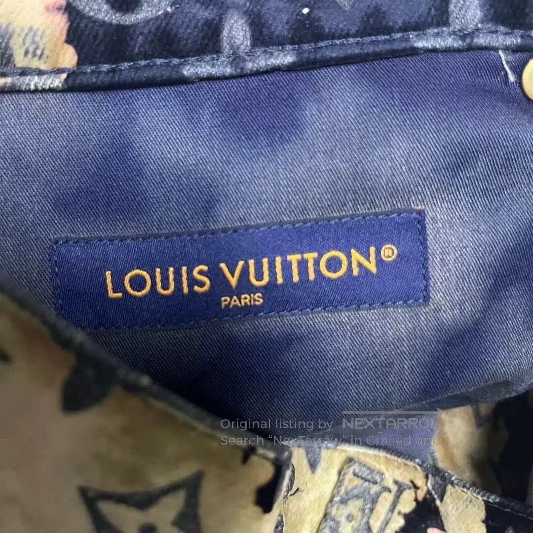 Louis Vuitton multicolor faded cloud pattern denim pants. Size US 31 - 3 Thumbnail