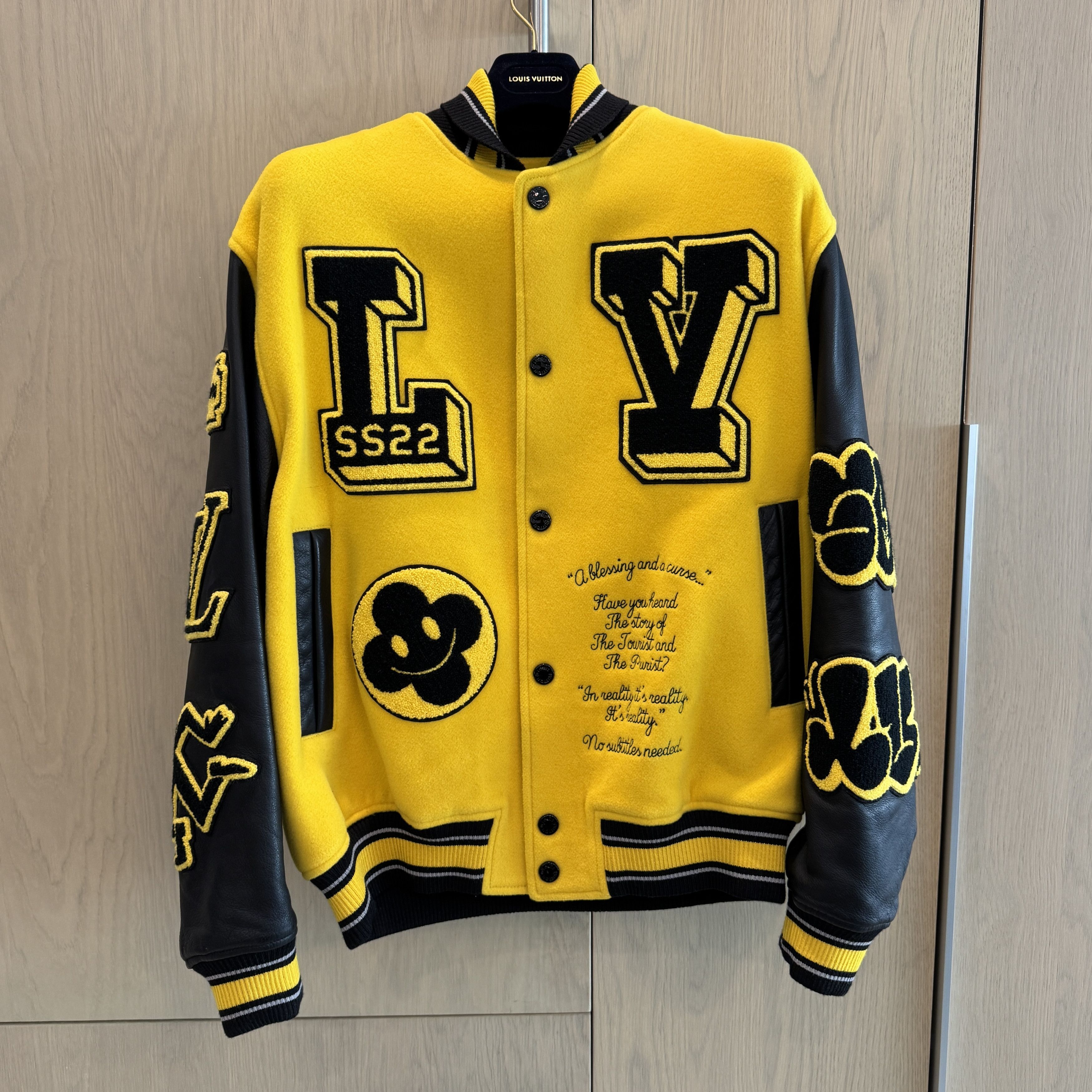 LOUIS VUITTON SS22 VARSITY JACKET - YELLOW/BLACK