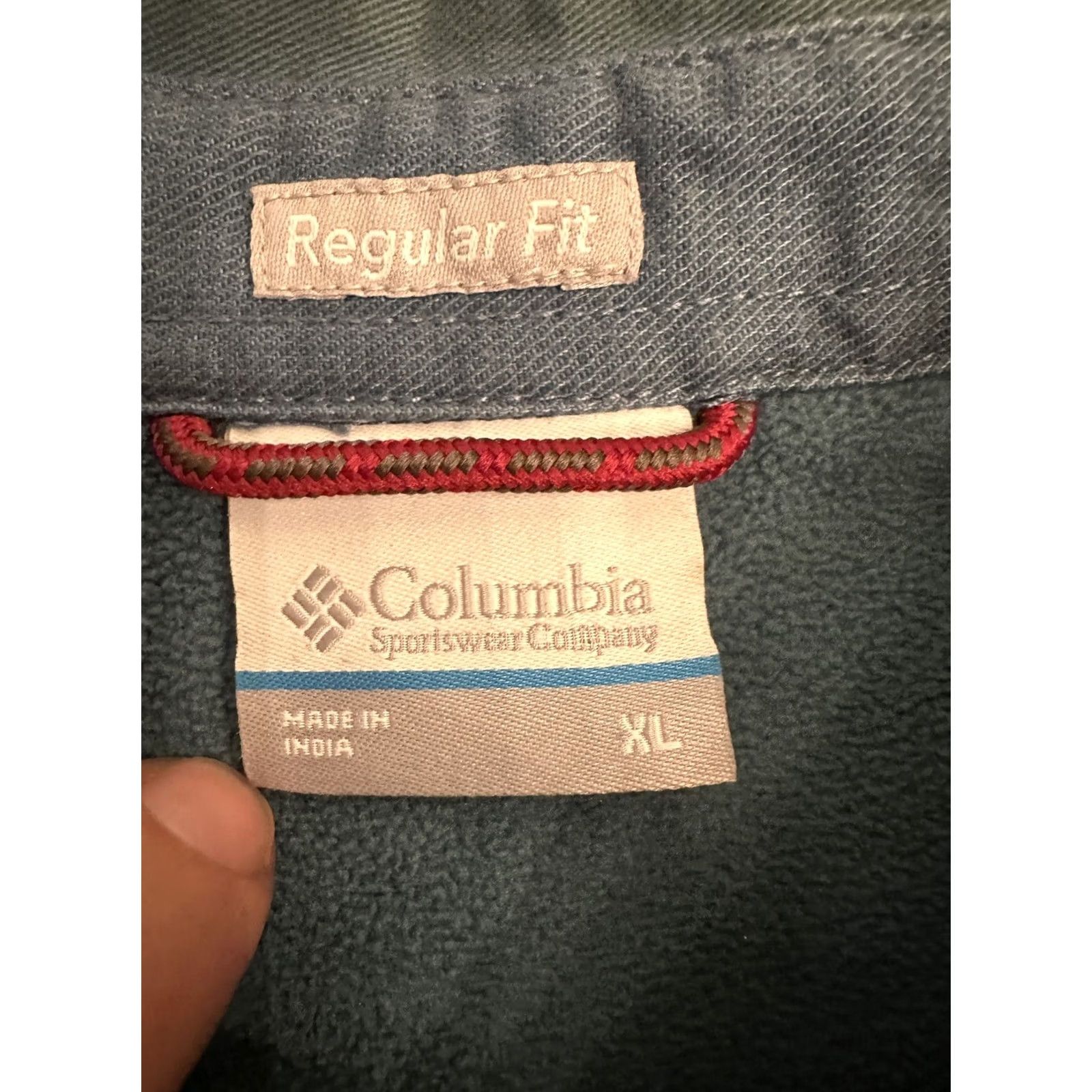 Vintage VINTAGE Columbia Button Down Jacket Men XL Blue Fleece Lined Cotton Sweater style Size US XL / EU 56 / 4 - 3 Thumbnail