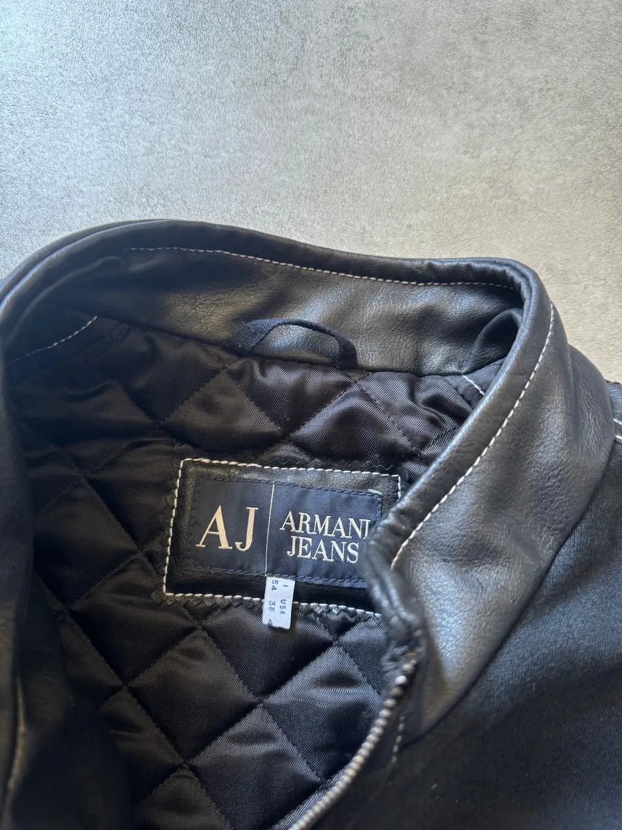 Armani 2000s Armani Black Hybrid Relaxed Cozy Leather Jacket Size US L / EU 52-54 / 3 - 8 Thumbnail