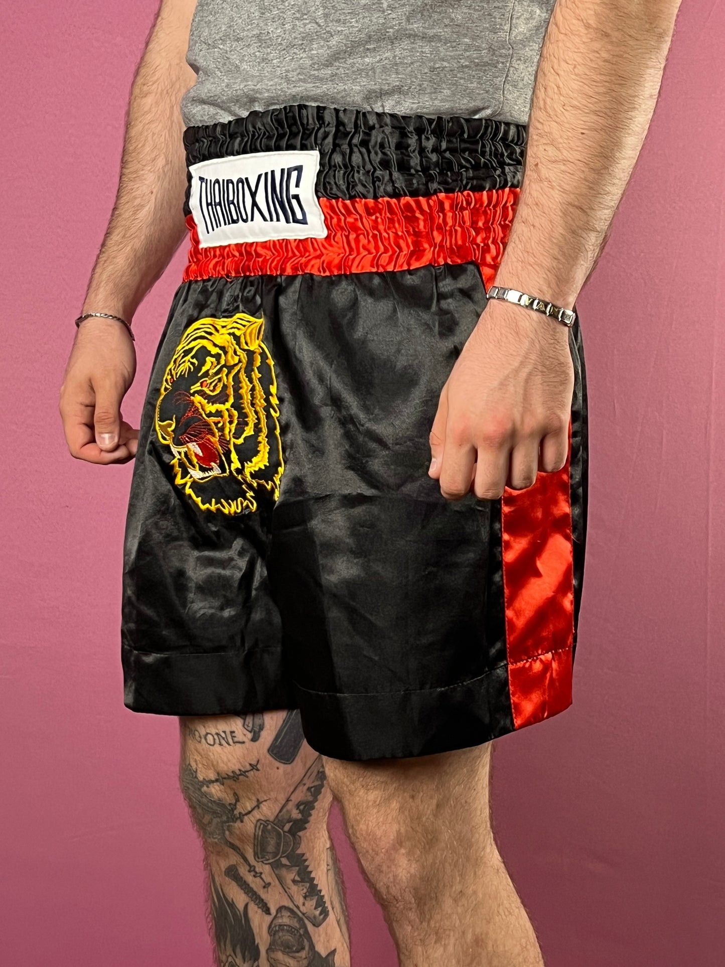 Vintage Vintage Men's Muay Thai Boxing Shorts Embroidered Tiger Size US 44 / EU 60 - 1 Thumbnail