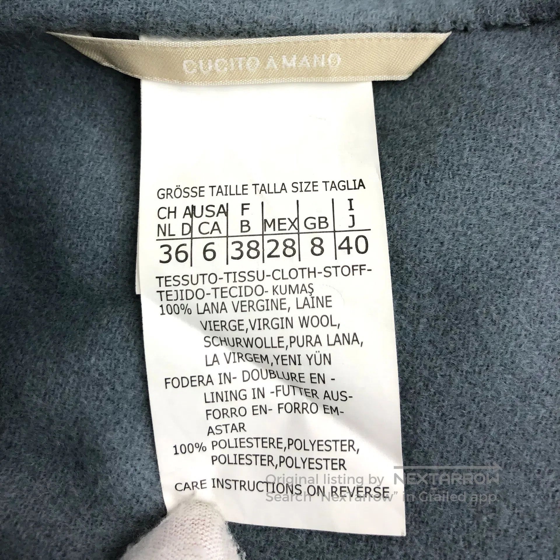 Max Mara Max Mara Blue Wool Collar Single-Breasted Long-Sleeve Coat Size S / US 4 / IT 40 - 7 Thumbnail