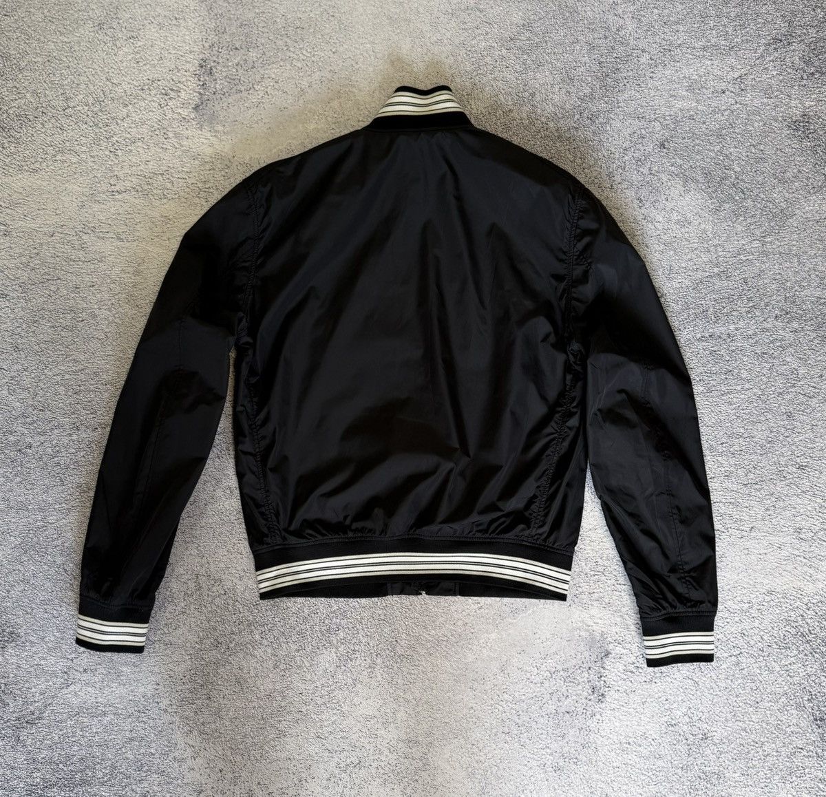 J.Lindeberg J Lindeberg Bomber Jacket Black Nylon Striped Trim Men M Size US M / EU 48-50 / 2 - 4 Thumbnail