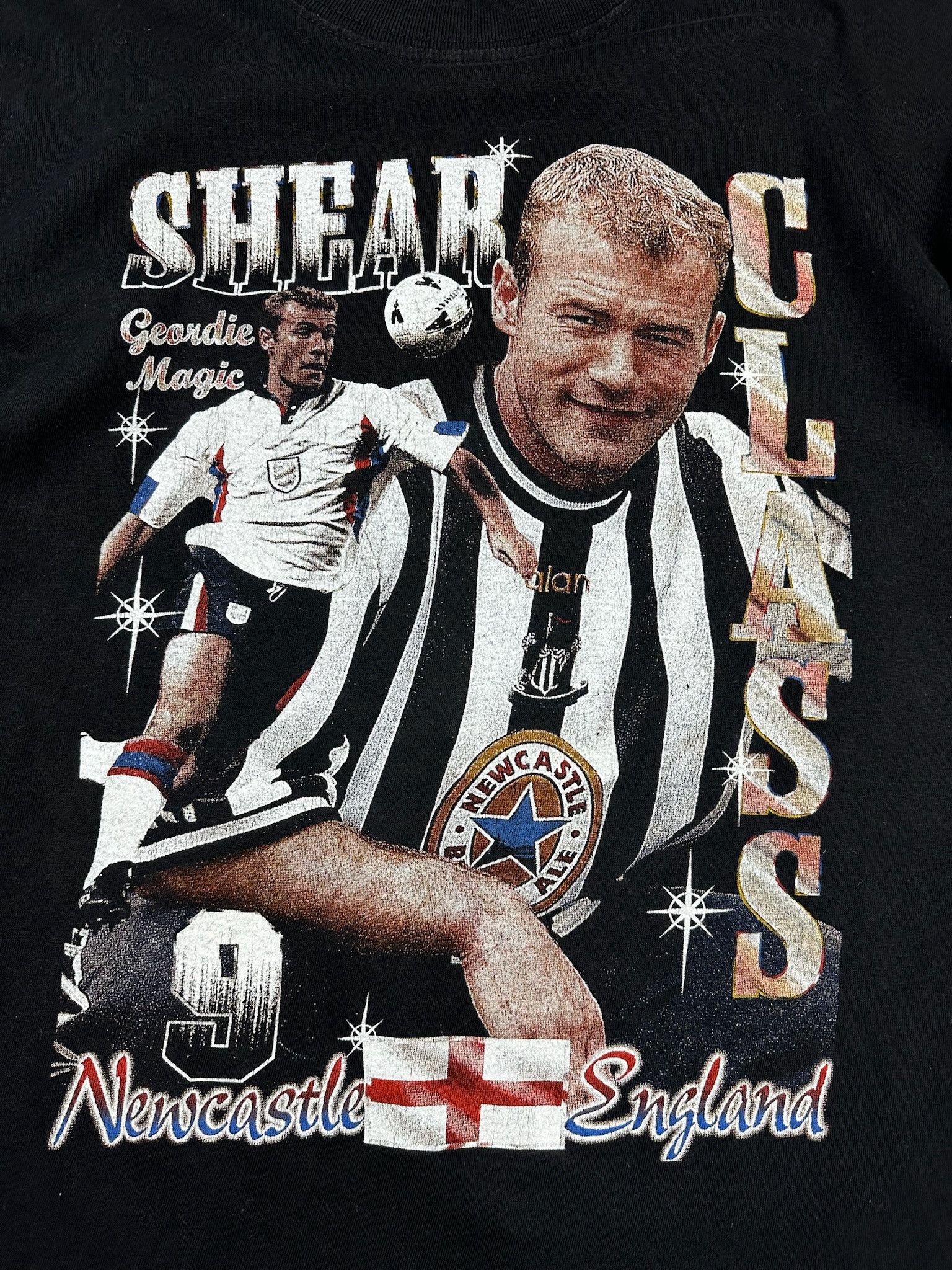 Vintage Vintage 90s Shearer Newcastle England T-shirt Football Size US M / EU 48-50 / 2 - 5 Thumbnail