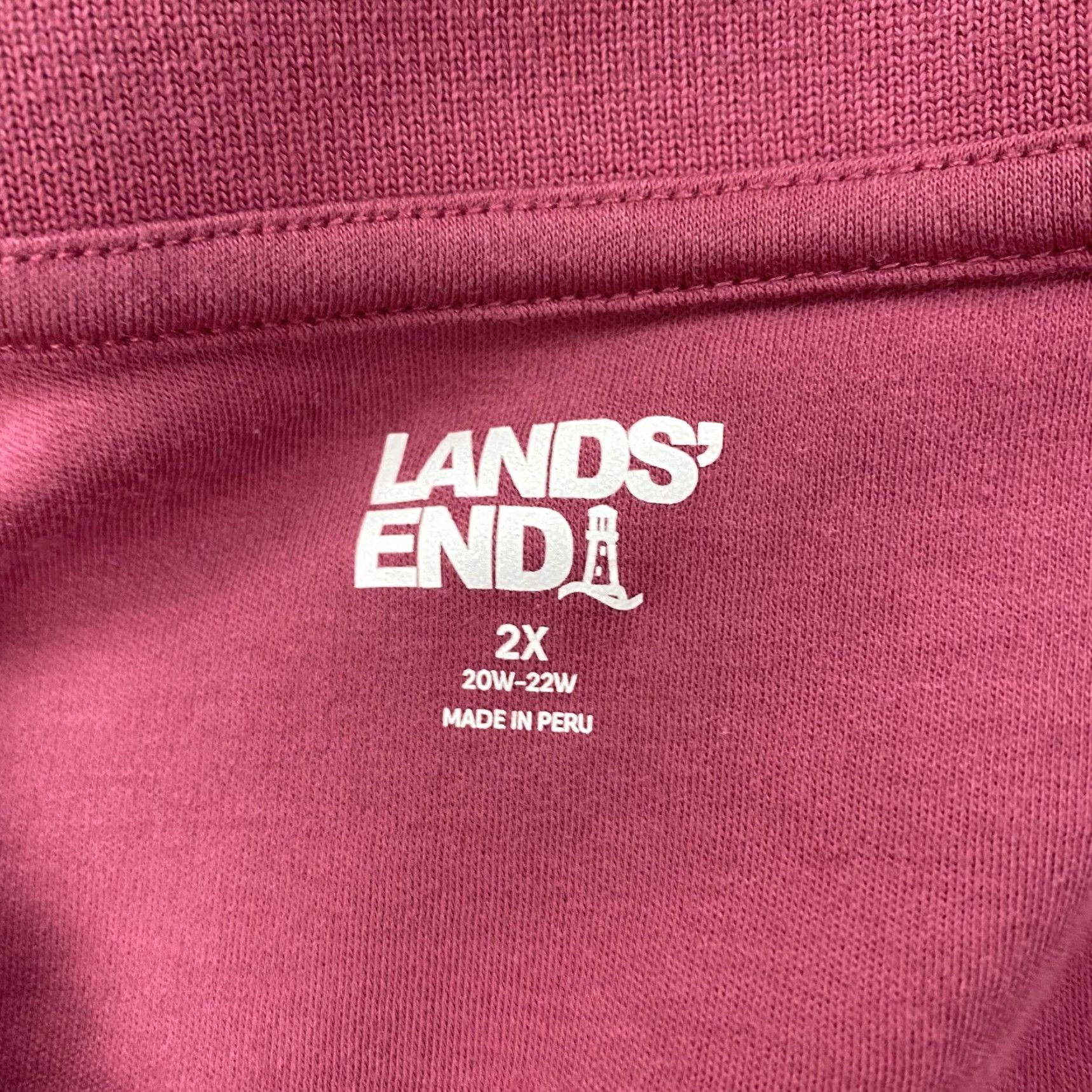 Lands' End Lands' End Polo Shirt Womens 2X Plus Rose Pink Short Sleeve 3 Button Cotton Polo Womens 2X Plus Pink Short Sleeve Solid Button Womens Size XXL / US 16-18 / IT 52-54 - 3 Thumbnail