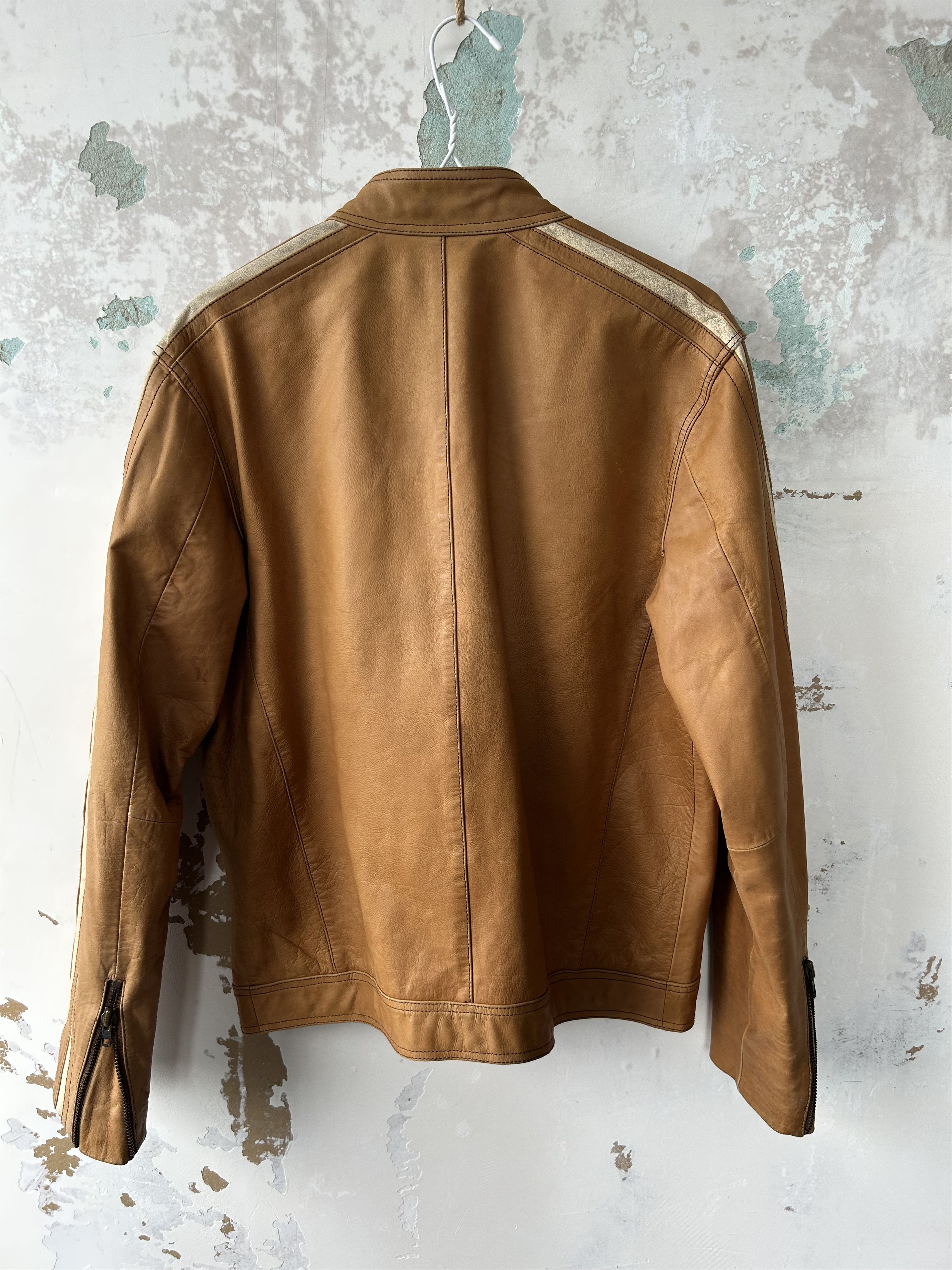 USA Olympics Vintage 90s Avant Garde Leather Biker MOTO Y2K Jacket Size US L / EU 52-54 / 3 - 5 Thumbnail