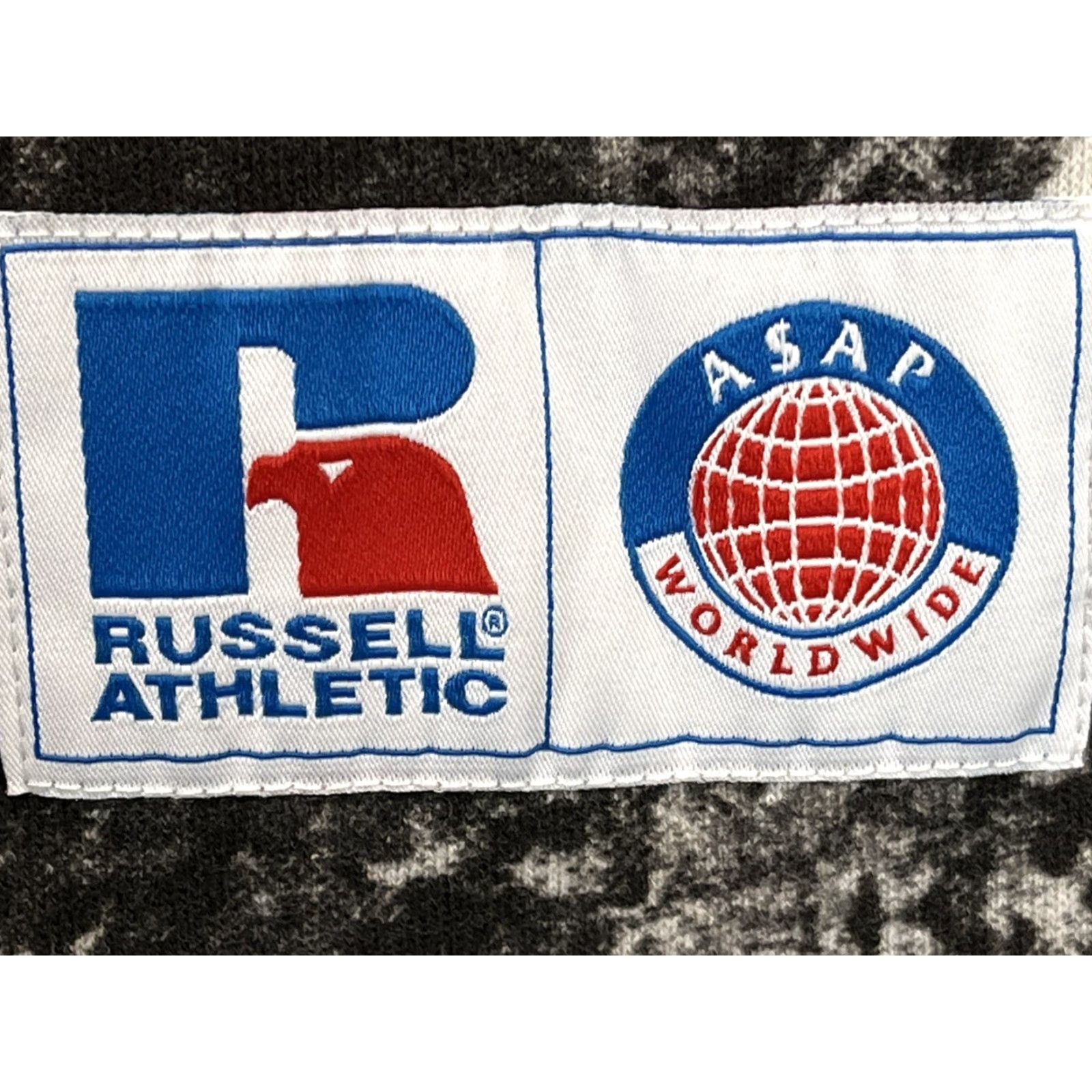 Russell Athletic ASAP X Russell Athletic Sweatpants Jogging Pants Mens S Black White Hip Hop Streetwear Sweatpants Size US 29 - 4 Thumbnail