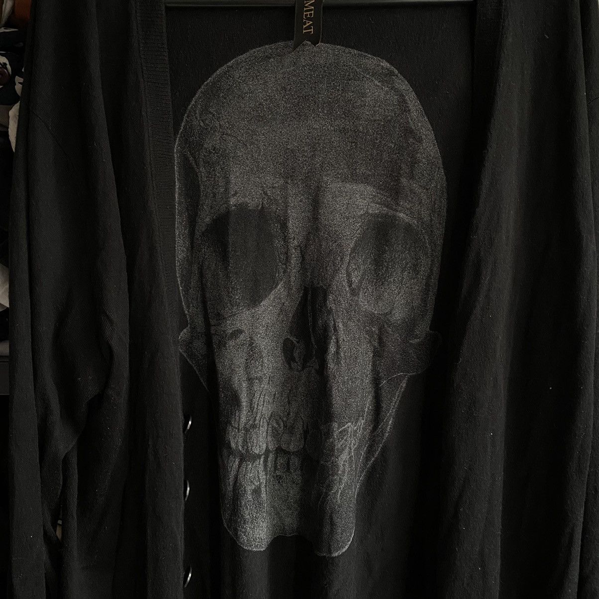 Dead Meat DEAD MEAT ITALY BRAND CASHMERE SKULL PRINT CARDIGAN SWEATER Size US M / EU 48-50 / 2 - 3 Thumbnail