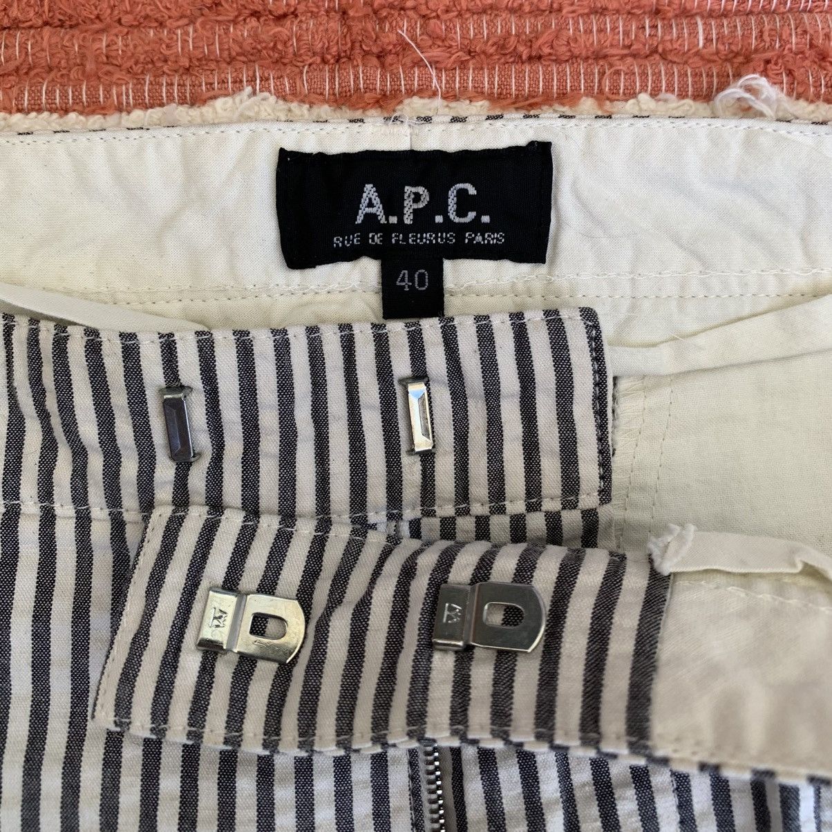 A.P.C. A.P.C. Martin Striped Cotton Trousers Size 30" / US 8 / IT 44 - 6 Thumbnail