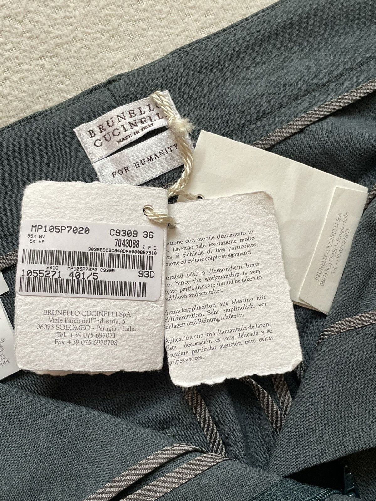 Brunello Cucinelli Deadstock Brunello Cucinelli Wool Pants |Trousers With Belt Size 25" / US 0 / IT 36 - 11 Thumbnail