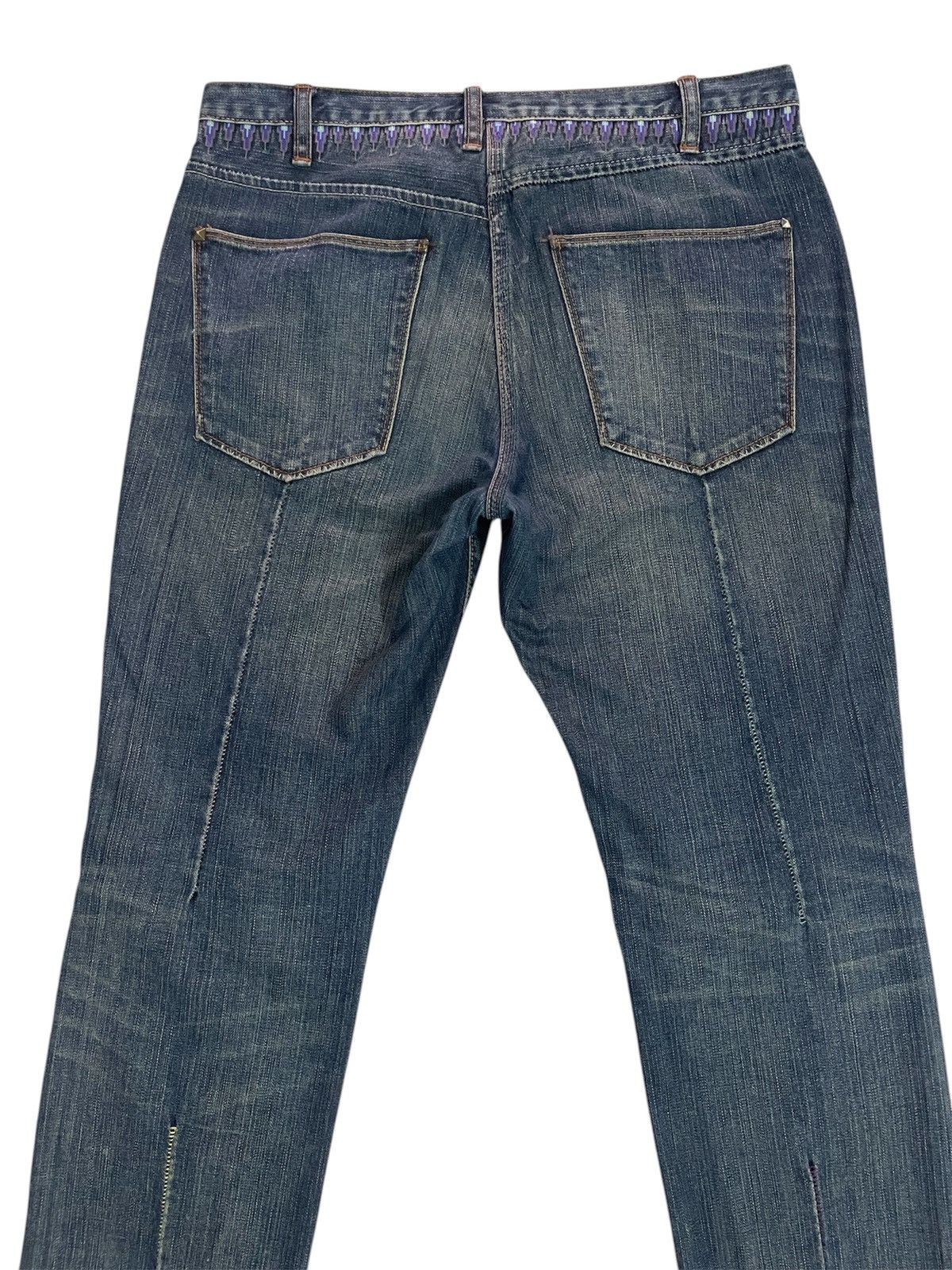 Paul Smith Sick🔥Stud Jeans Paul Smith Embroidery Denim Signature Stripe Size US 32 / EU 48 - 3 Thumbnail