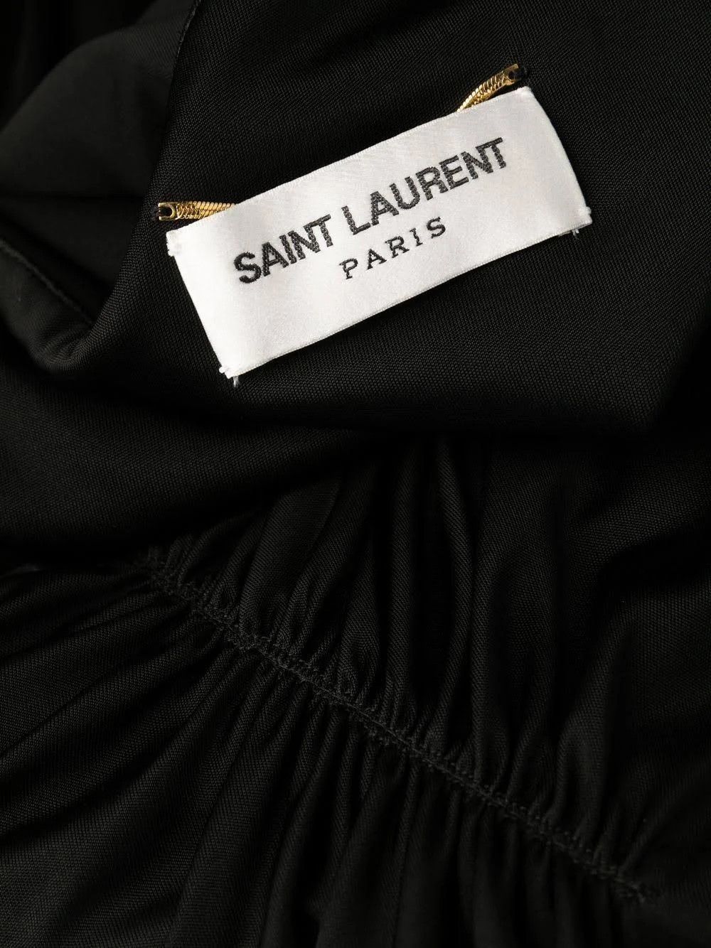 Saint Laurent Paris o1bcso1str1124 Maxi Dress in Black Size XL / US 12-14 / IT 48-50 - 5 Thumbnail