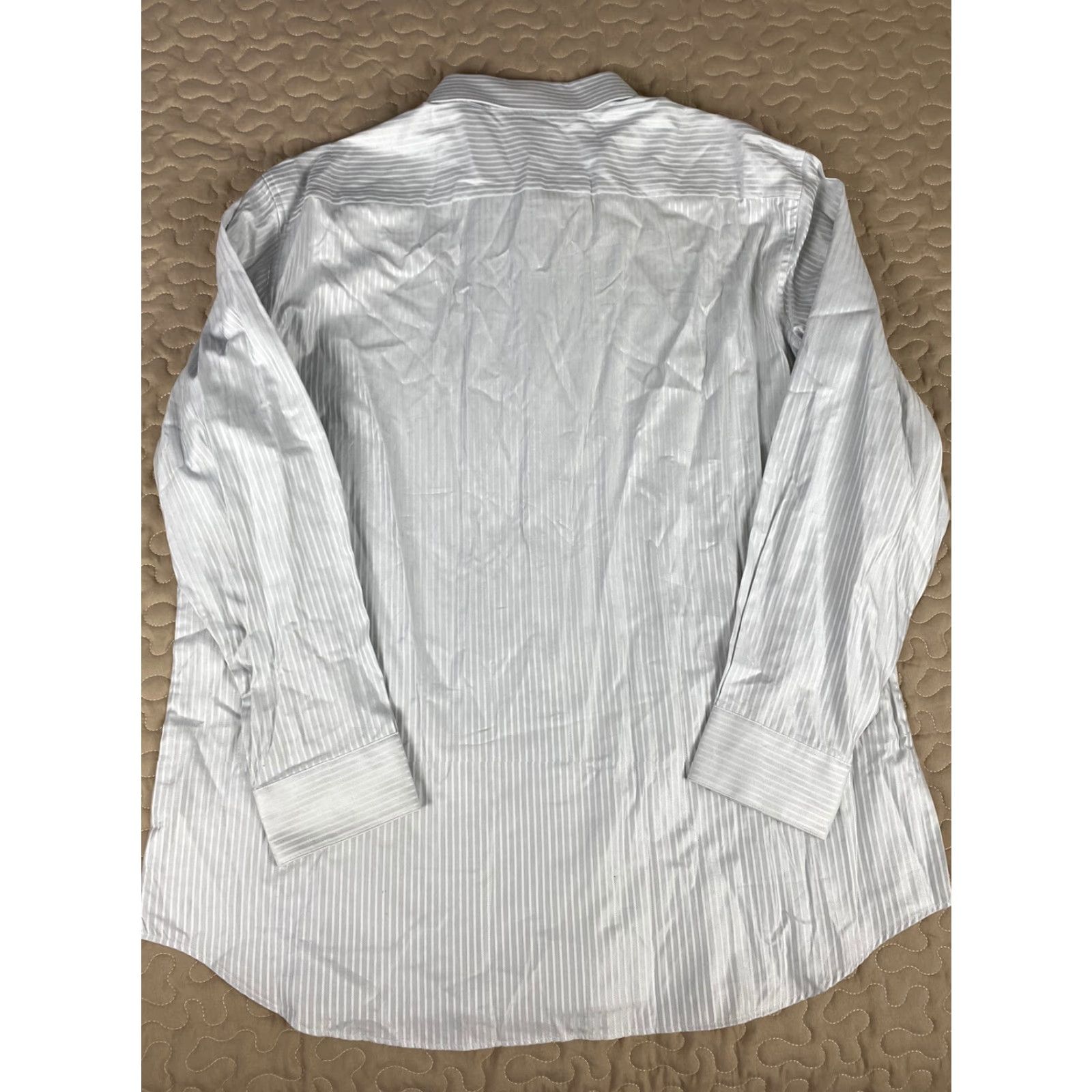 Apt. 9 Apt 9 Night Out Dress Shirt Button Down Brand New Mens 2XL XXL Gray Stripes Size 48R - 4 Thumbnail