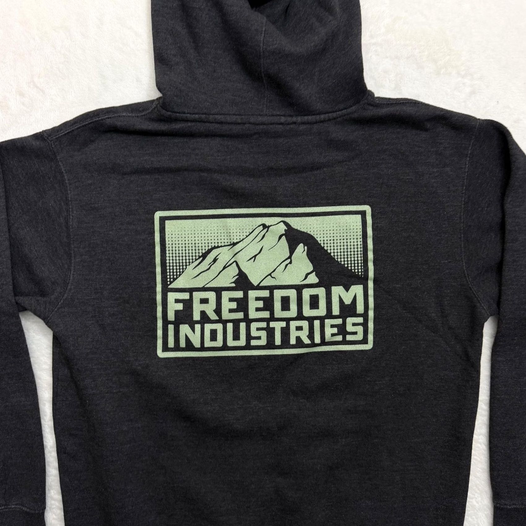 Industrie Freedom Industries Hoodie Mens M Gray Fleece Pullover Graphic Print Hooded Pockets Crew Neck Size US M / EU 48-50 / 2 - 3 Thumbnail