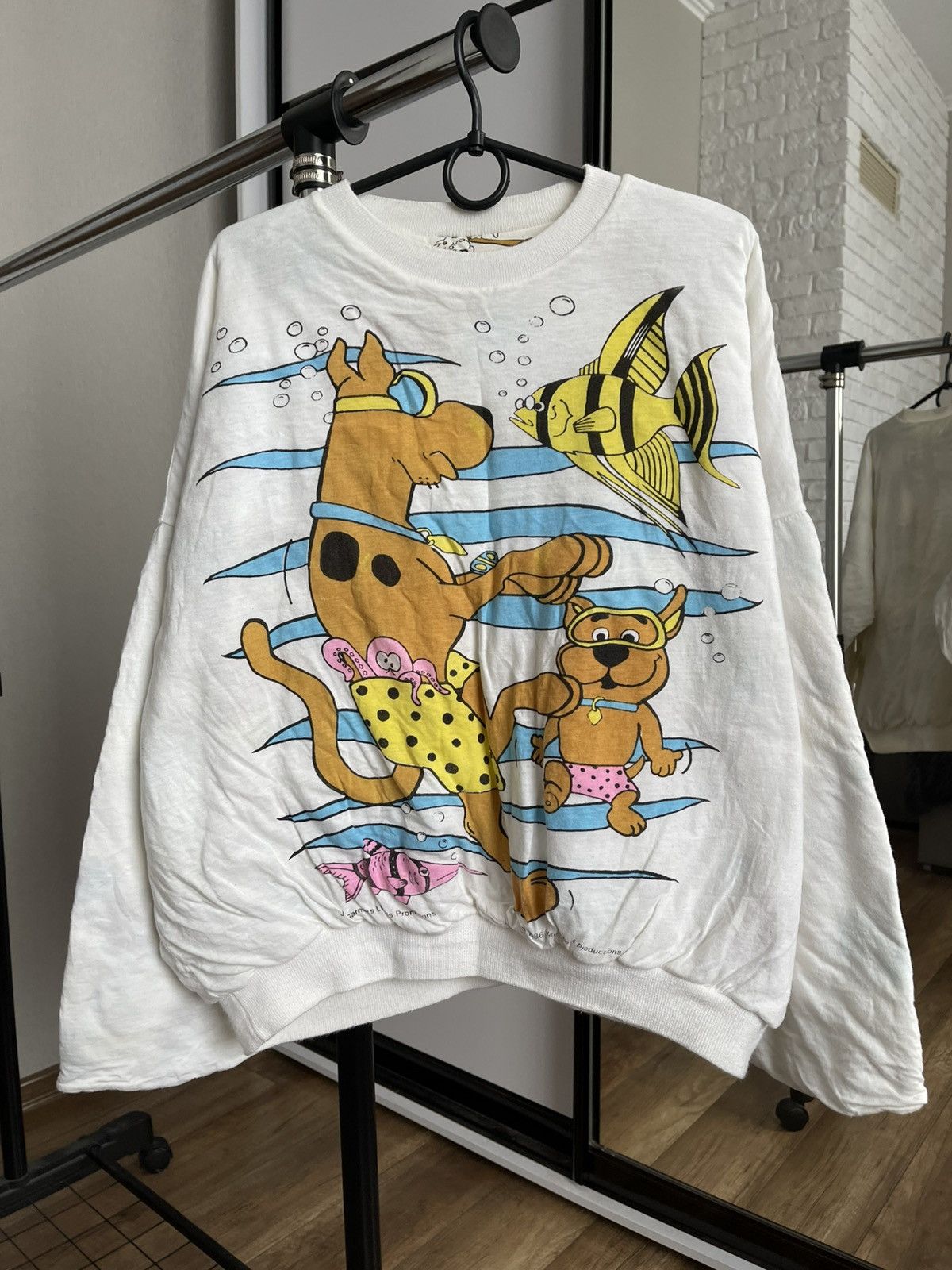 Vintage 1986 Scooby Doo Hanna Barbera Vintage Reversible Sweatshirt Size US M / EU 48-50 / 2 - 2 Thumbnail