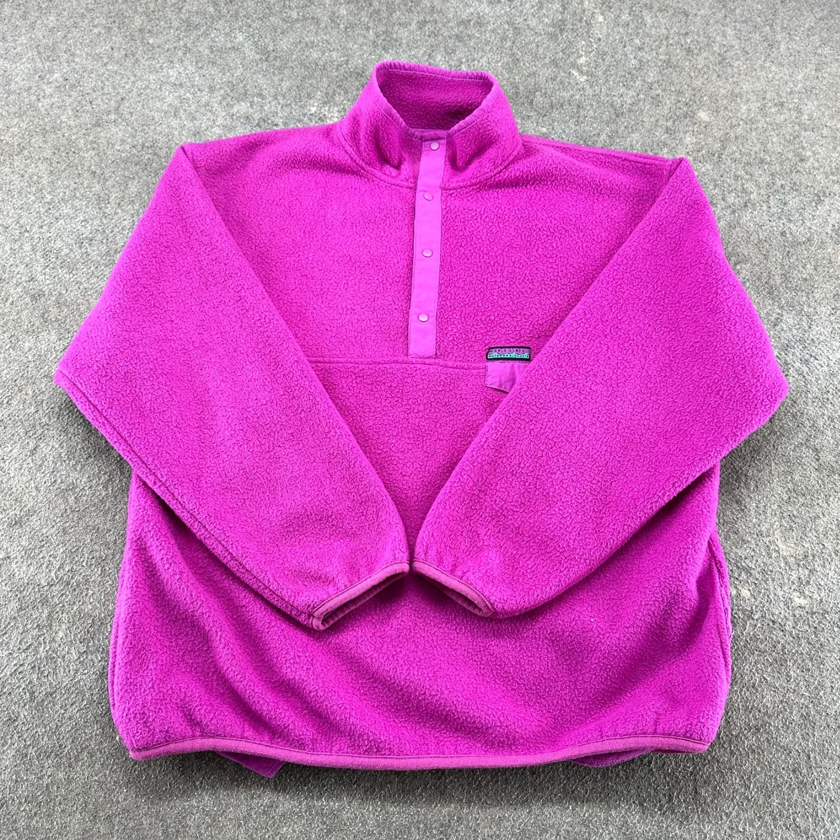 Gap VINTAGE Gap Pullover Sweater Womens L Pink Cowl Neck Fleece Synchilla 90s 1/4 Snap T Arctic Light Logo Size L / US 10 / IT 46 - 2 Thumbnail