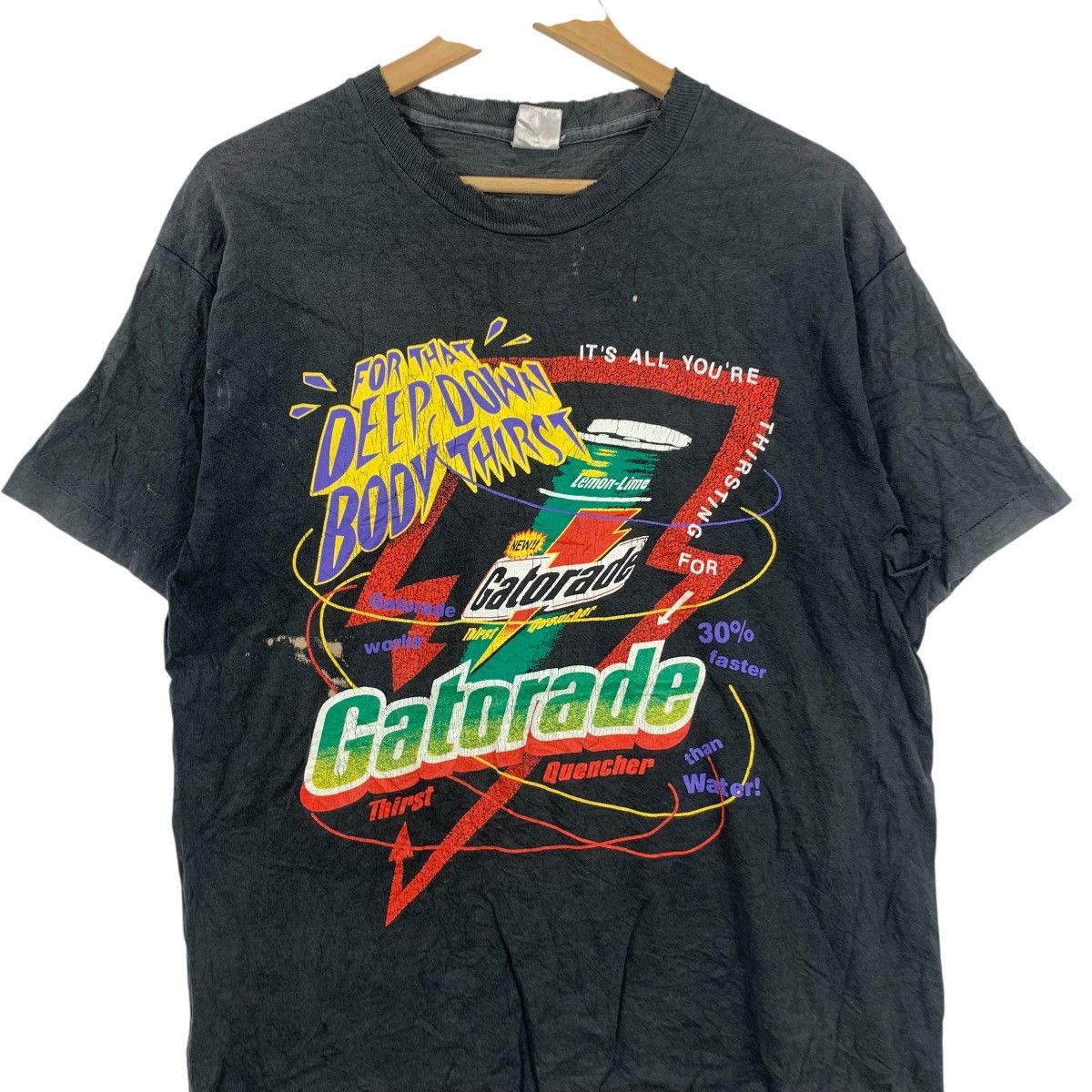 Vintage Vintage 90’ GATORADE ENERGY DRINK Ads Thrashed Tee Shirt Size US M / EU 48-50 / 2 - 4 Thumbnail