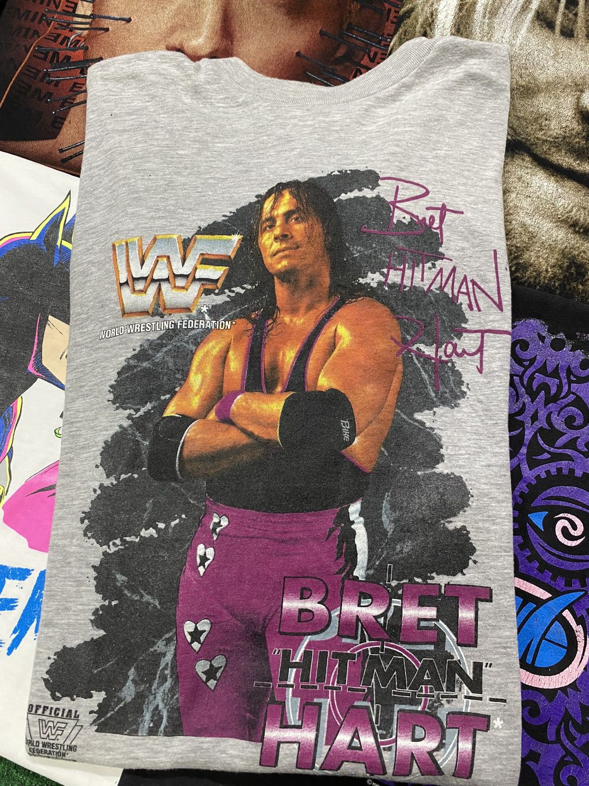 Vintage × WCW/nWo × WWF Vintage WWF Bret Hart Wrestling Tee Shirt Medium Size US M / EU 48-50 / 2 - 8 Thumbnail