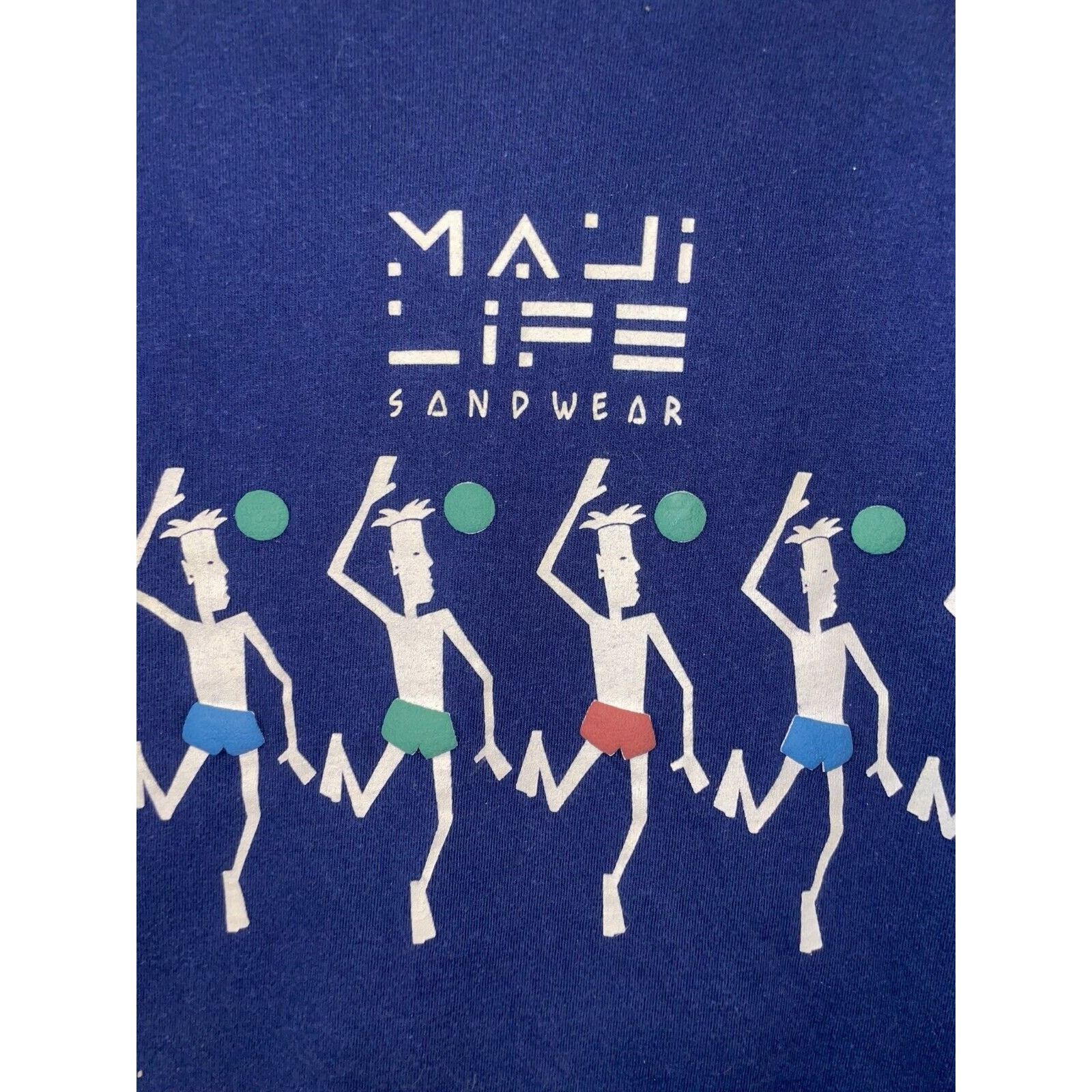 Hanes Vintage Maui Shirt Life Sandwear Beach Volleyball Tee 80s M Size US M / EU 48-50 / 2 - 3 Thumbnail