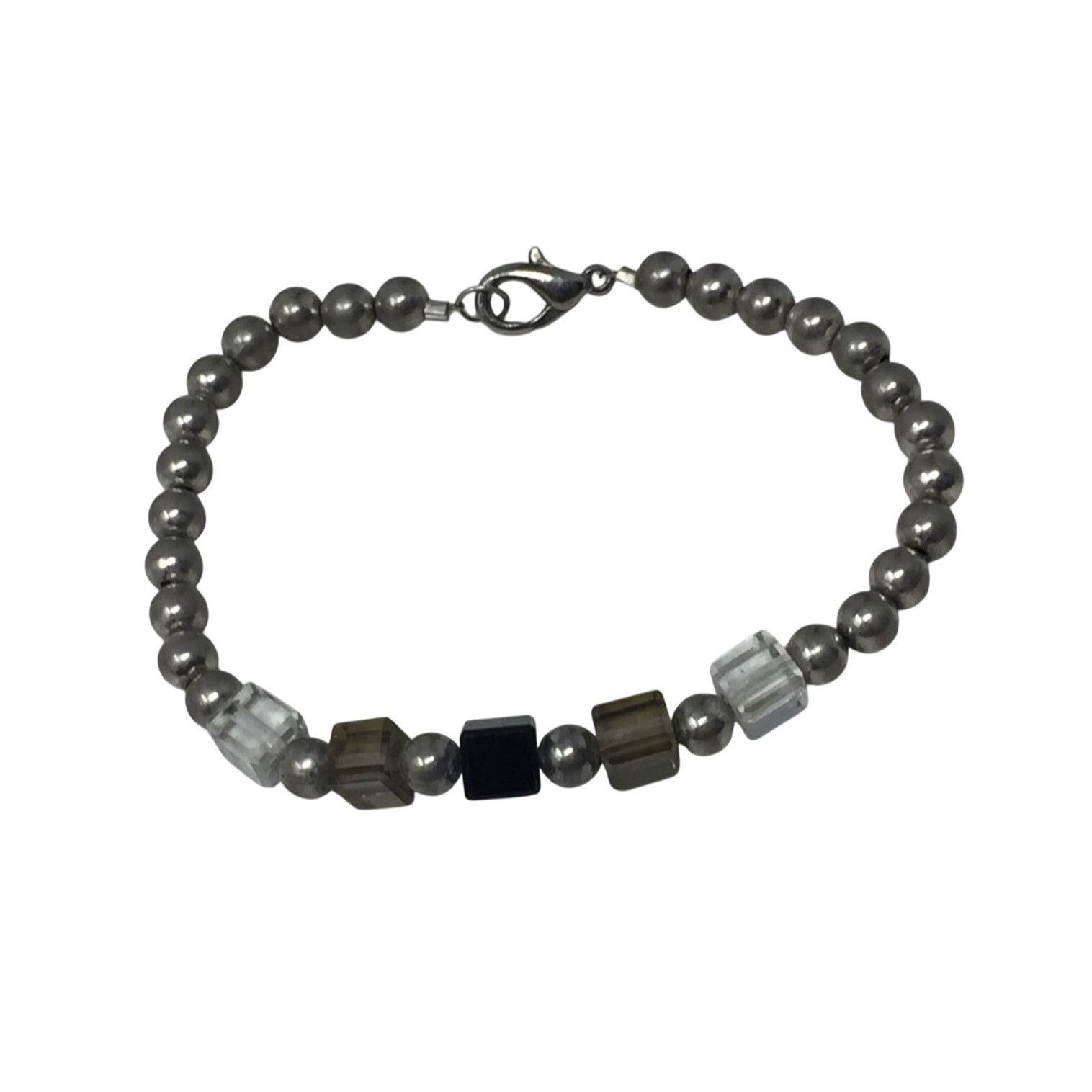 Other Women's Silver Beaded Bracelet with Clasp Size ONE SIZE - 1 Thumbnail