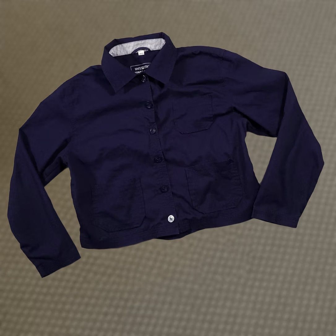Vintage White Stag Regulation Peacoat Women's Small Navy Blue Crop Pockets Button Front Coat Size S / US 4 / IT 40 - 1 Thumbnail