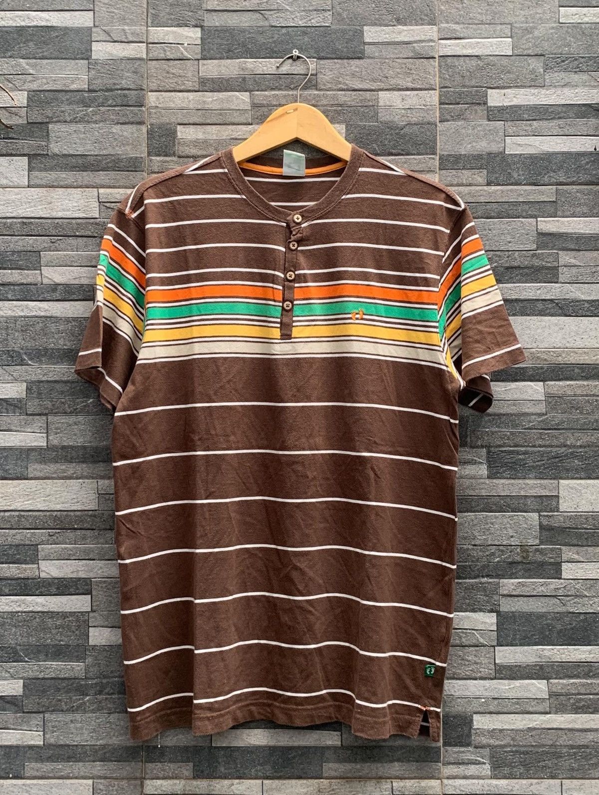 Hang Ten Vintage Hang Ten Striped Poloshirt Size US L / EU 52-54 / 3 - 1 Thumbnail