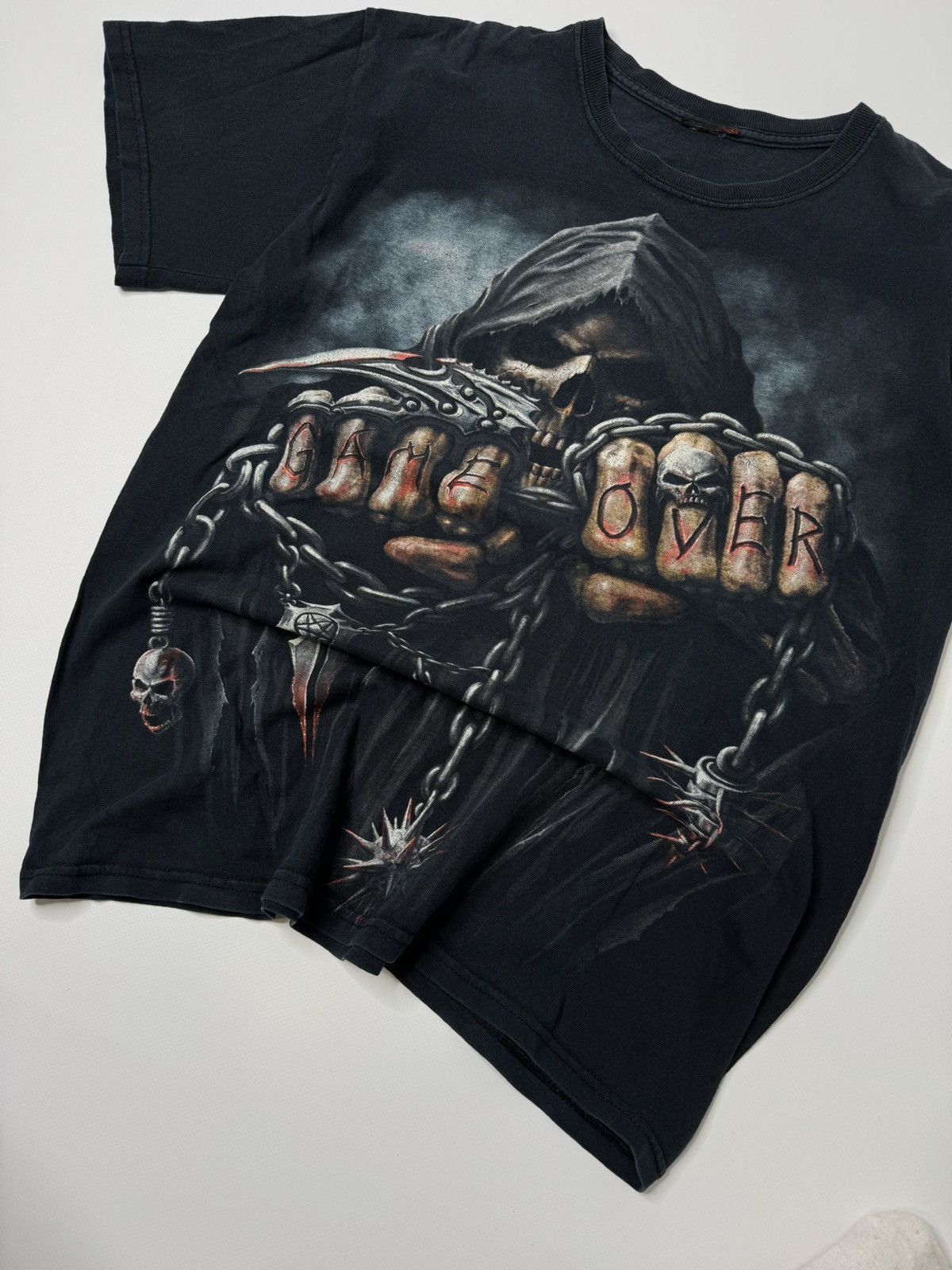 Vintage Vintage rare avant garde skull death print tee 90s 00s skate Size US M / EU 48-50 / 2 - 4 Thumbnail