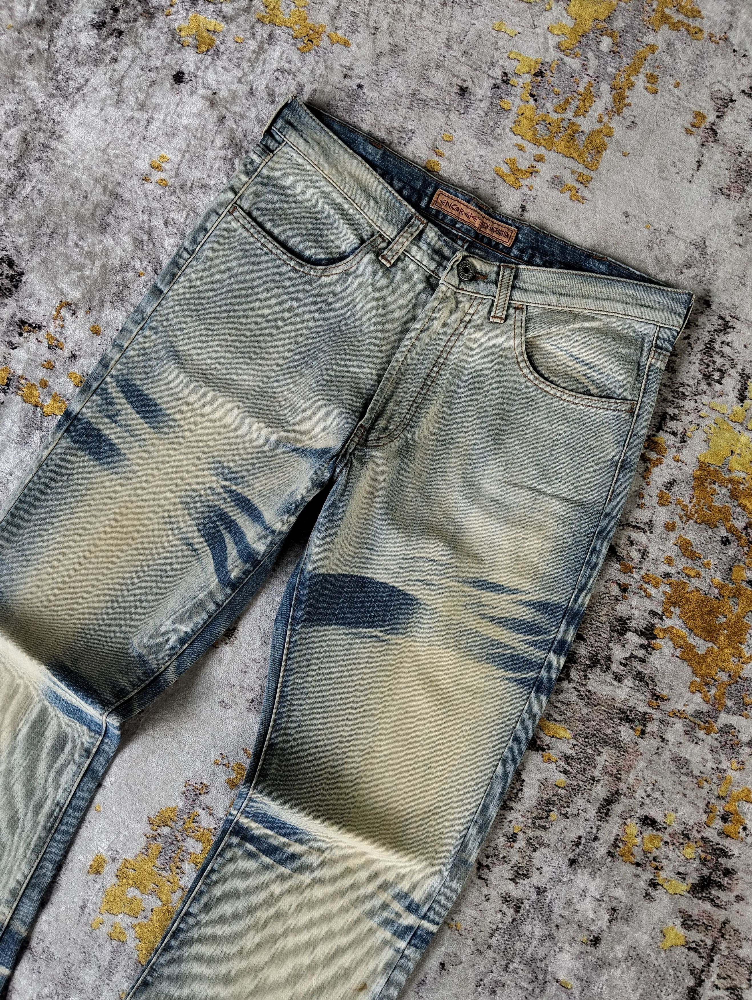 Tornado Mart 2000s Energie New Morrison Flared Bootcut Whiskers Jeans Size US 33 - 2 Thumbnail