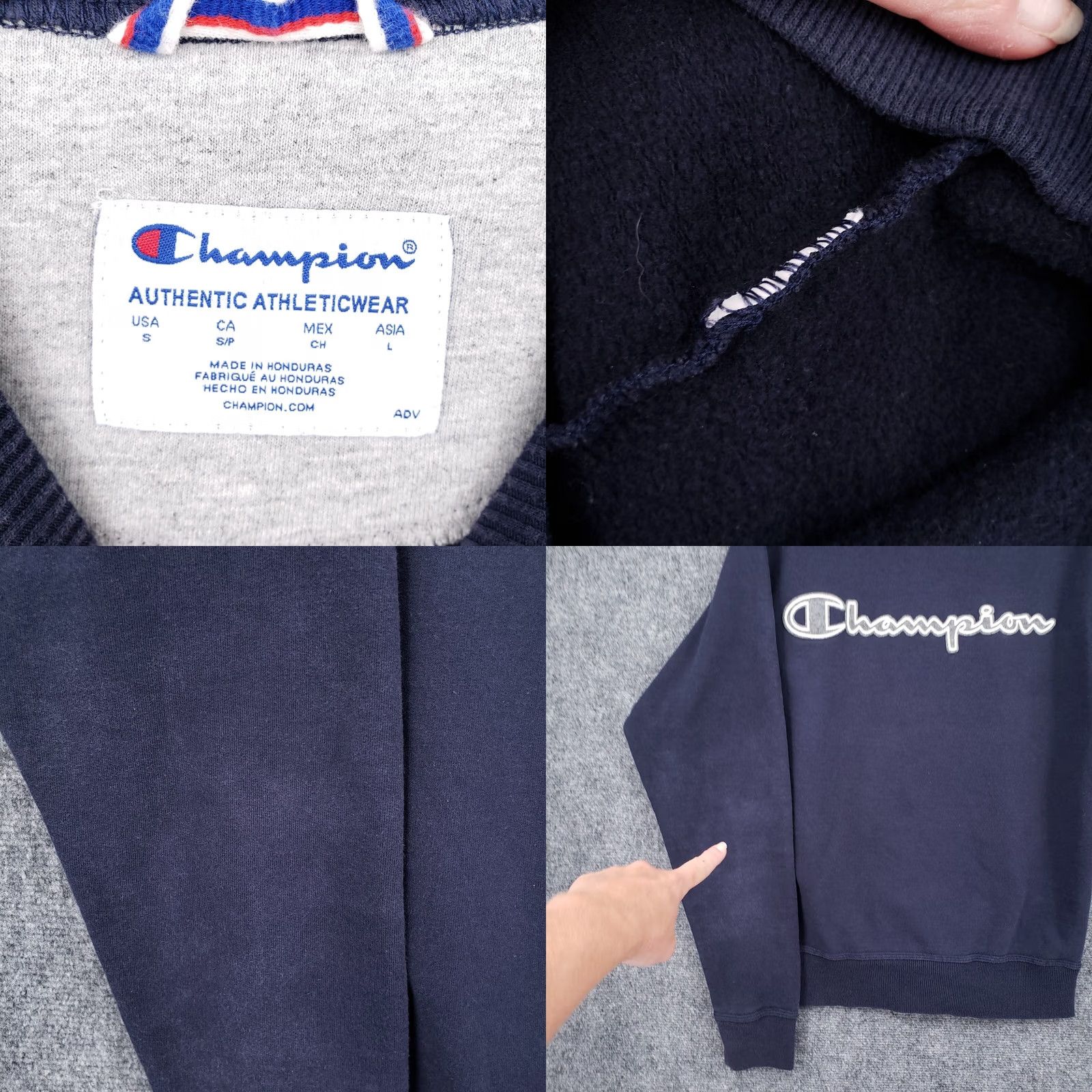 Champion Champion Sweatshirt Mens S Small Blue Crew Neck Pullover Fleece Spell Out Logo Size US S / EU 44-46 / 1 - 8 Thumbnail