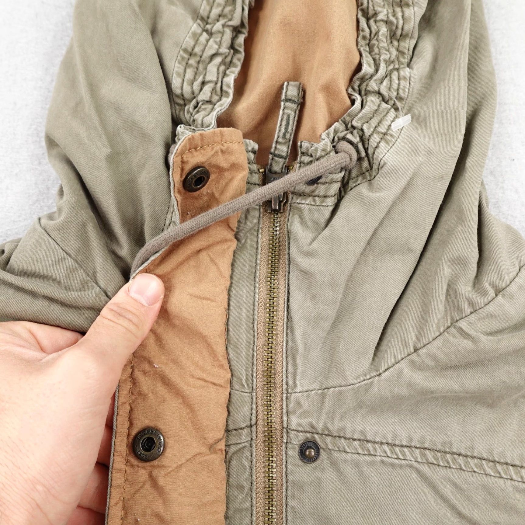 Abercrombie & Fitch Abercrombie Fitch Jacket Womens Medium Army Green Field Military Fish Tail Parka Size M / US 6-8 / IT 42-44 - 4 Thumbnail