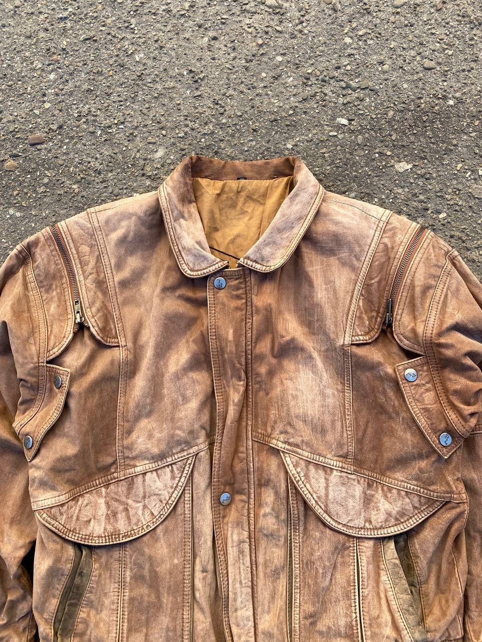 Other Avant Garde Leather Junya Watanabe style brown faded jacket Size US XL / EU 56 / 4 - 4 Thumbnail