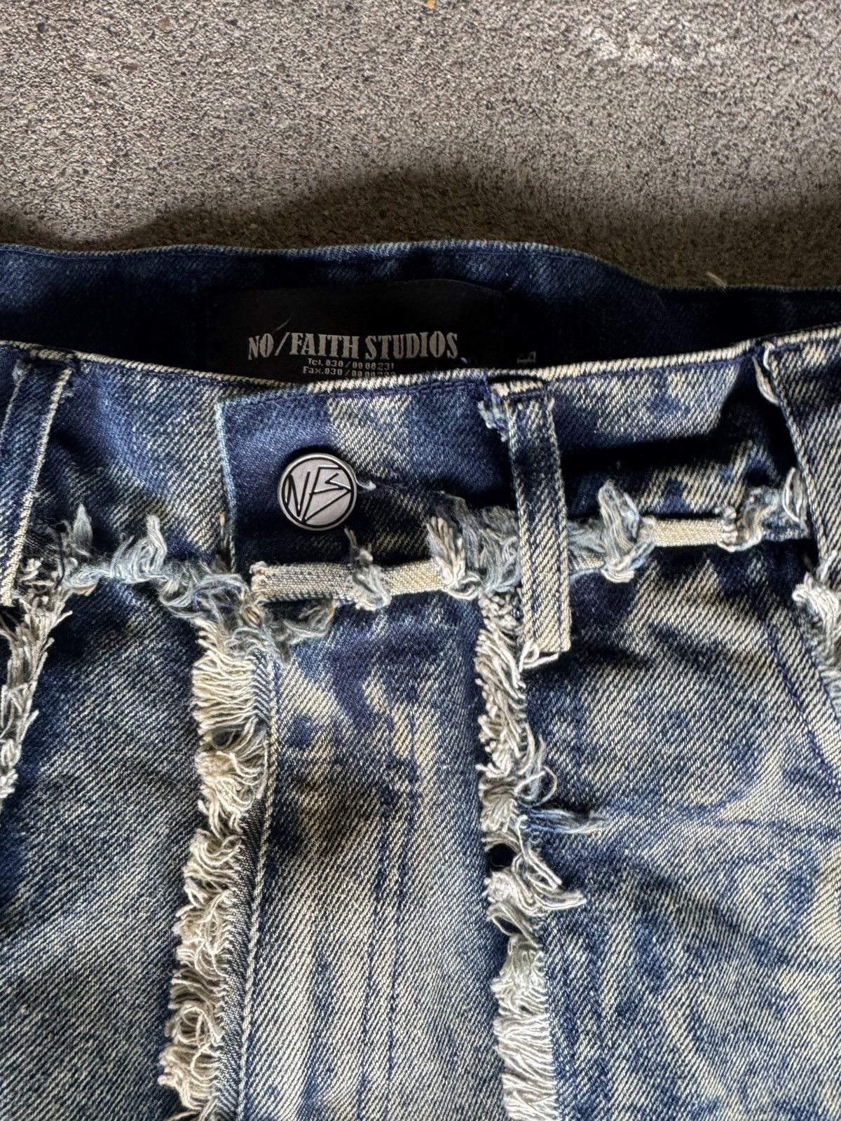 No Faith Studios No Faith Studios Distressed Panel Denim Size US 32 / EU 48 - 4 Thumbnail