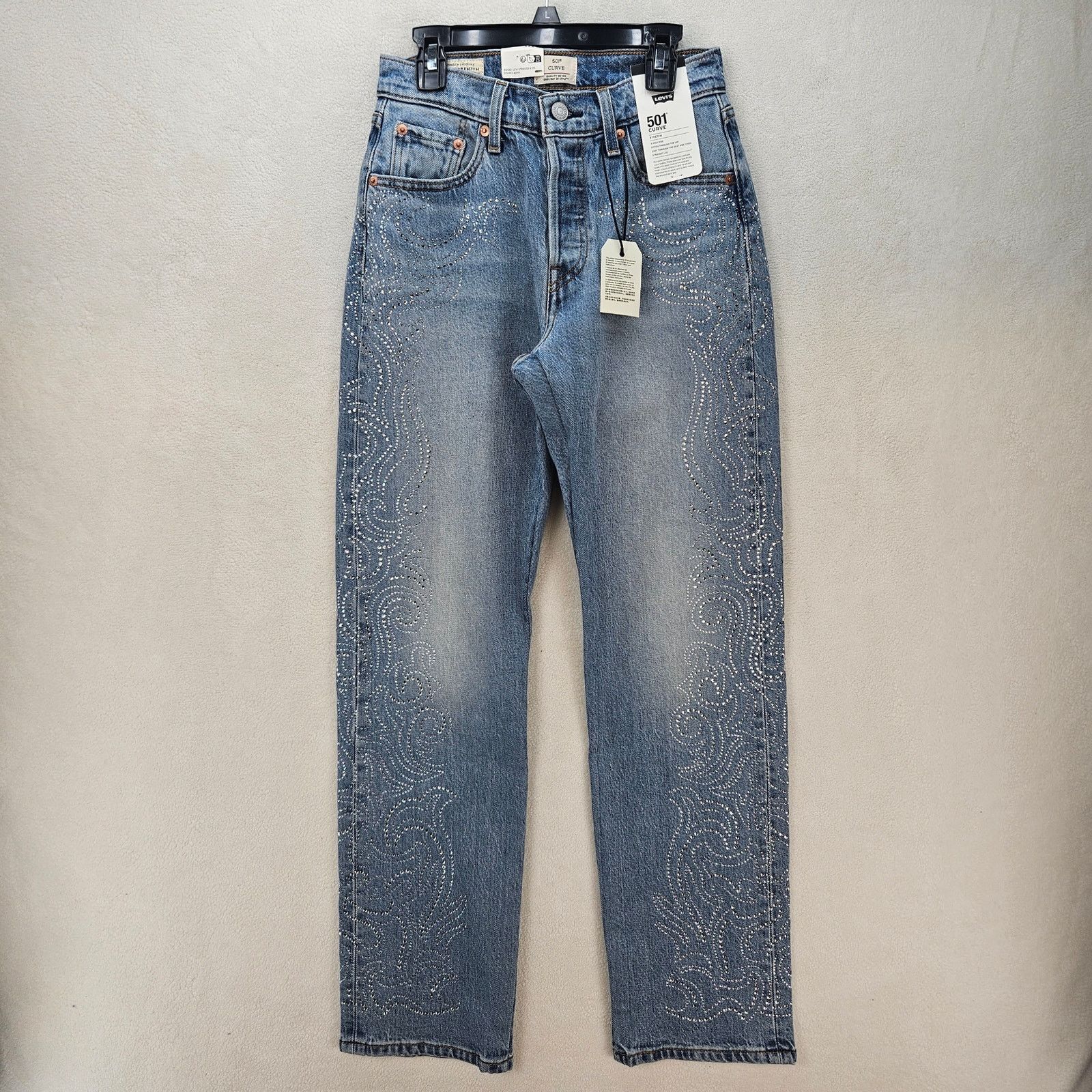 Levi's LEVI'S 501 X BEYONCE CURVE JEANS 26X30 WESTERN CRYSTAL NWT Size 26" / US 2 / IT 38 - 1 Thumbnail
