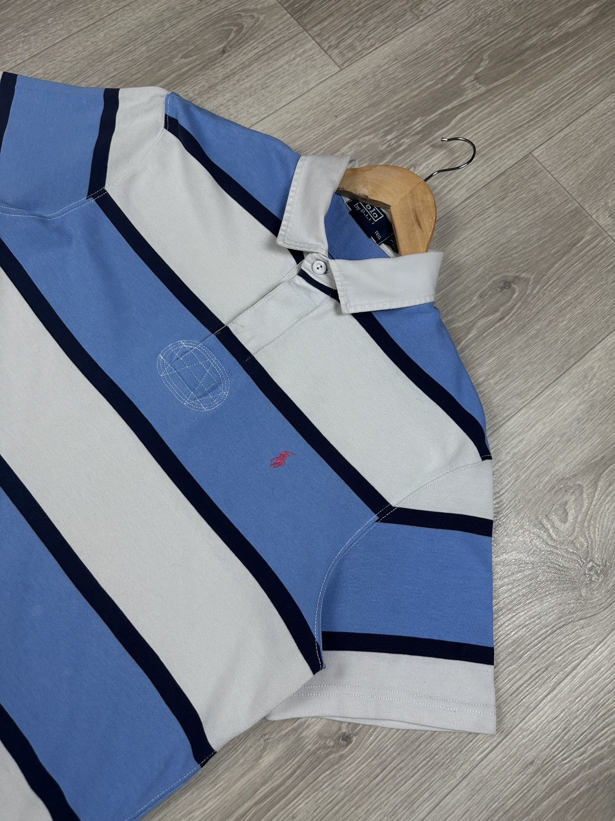 Polo Ralph Lauren Vintage Polo Ralph Lauren Rugby Striped Polos Shirt Size L Size US L / EU 52-54 / 3 - 2 Thumbnail