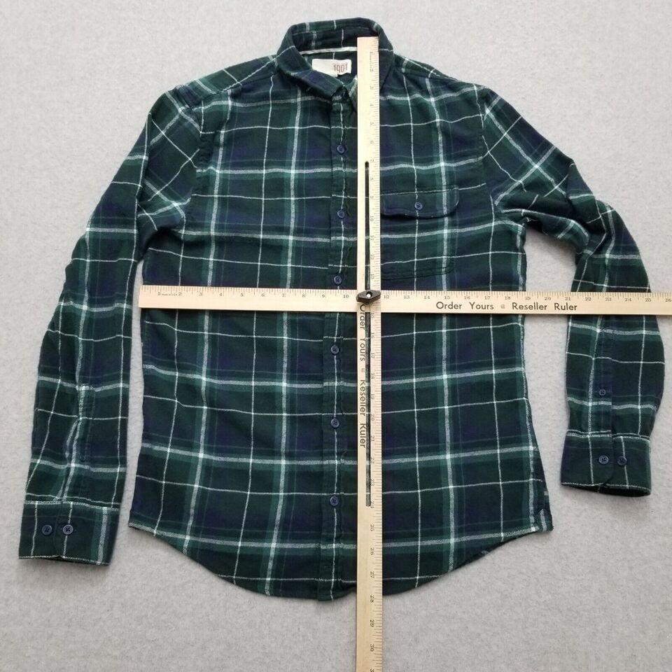 1901 1901 Shirt Men Small Plaid Button Up Pockets Casual Flannel Size US S / EU 44-46 / 1 - 8 Thumbnail