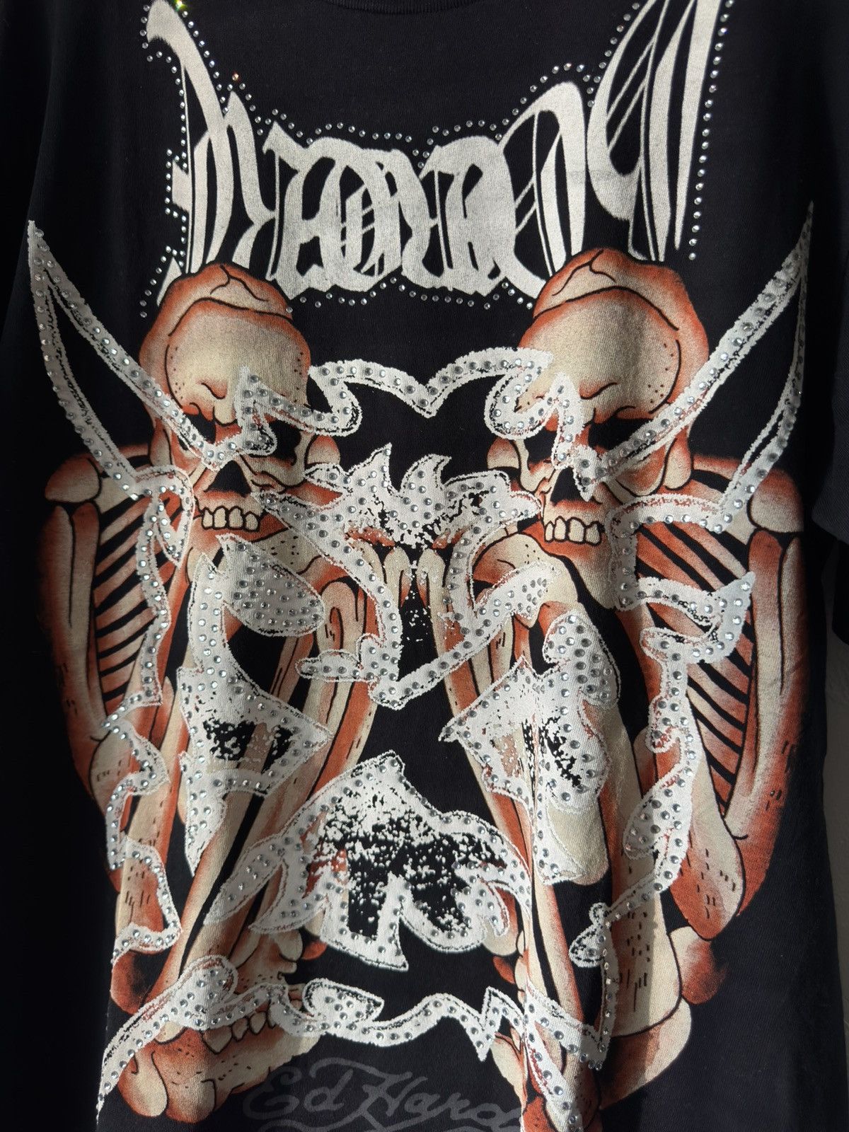 Ed Hardy × Ken Carson Ken Carson Complexcon Ed Hardy Hardcore Rhinestone Tee Size US M / EU 48-50 / 2 - 3 Thumbnail
