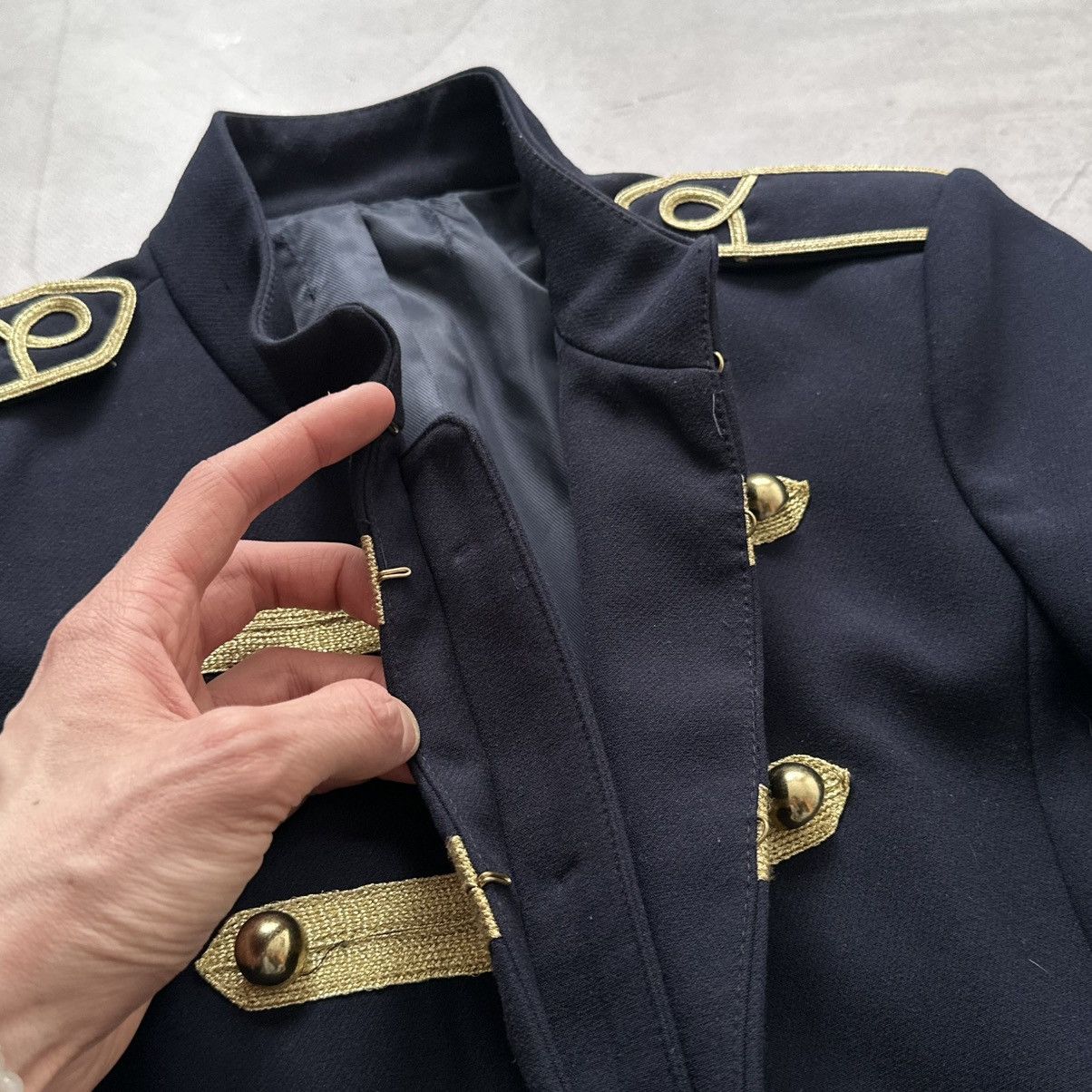 Hysteric Glamour 00s Napoleon Military Jacket Balmain PPFM Hedi Slimane Vibe Size M / US 6-8 / IT 42-44 - 10 Thumbnail