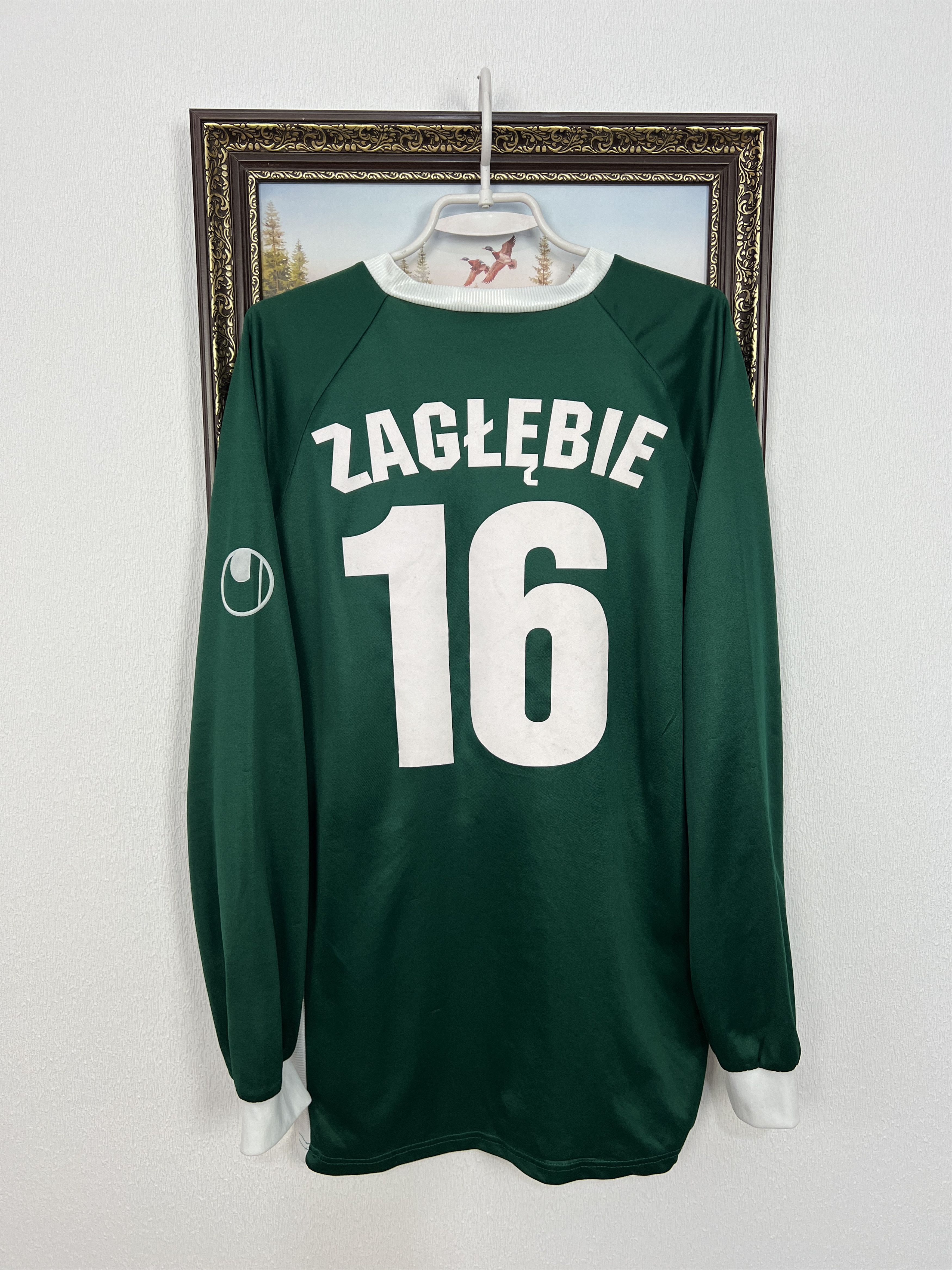 Vintage Zaglebie Lubin Match Worn Shirt Long Sleeve Jersey Trikot Size US XL / EU 56 / 4 - 9 Thumbnail