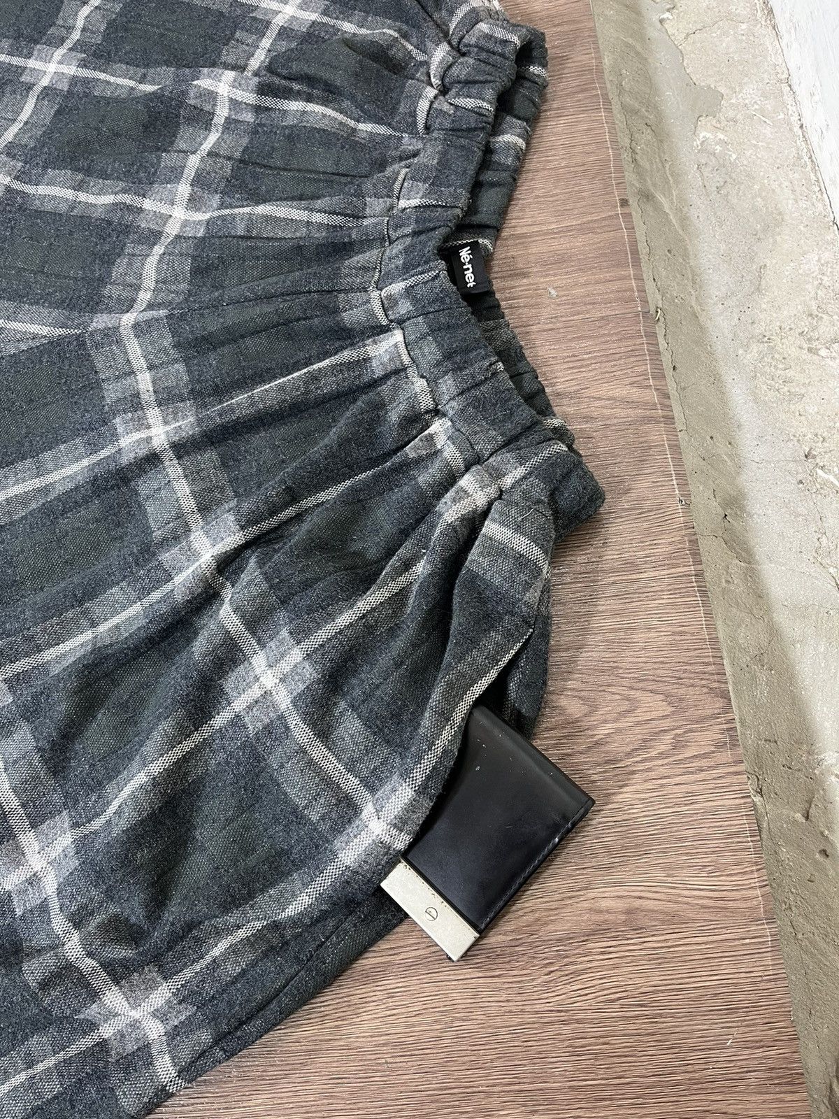 Ne-Net Ne-net Plaid Wide Hakama Shorts Size US 29 - 3 Thumbnail