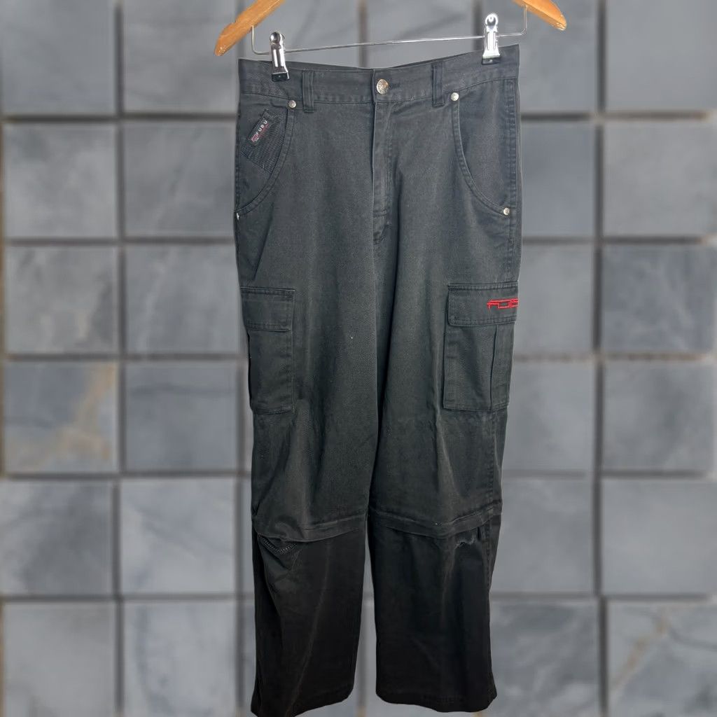 Fubu VINTAGE FUBU Cargo Pants Size 16 Black Grunge Y2K 2726 Women Size 38" / US 16 / IT 52 - 1 Thumbnail