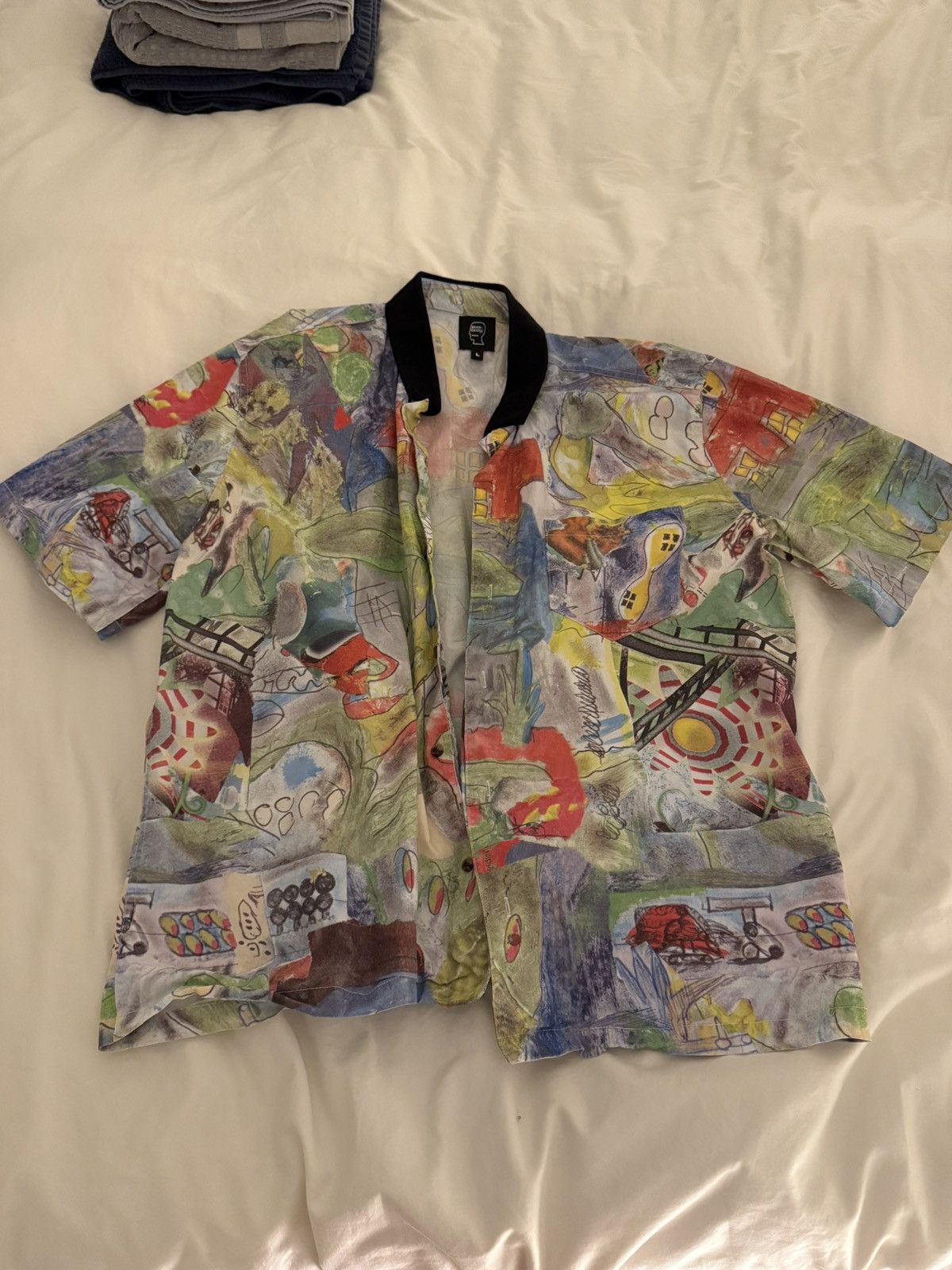 NWT store Size M Brain Dead Will Sweeney Piping Hawaiian Shirt